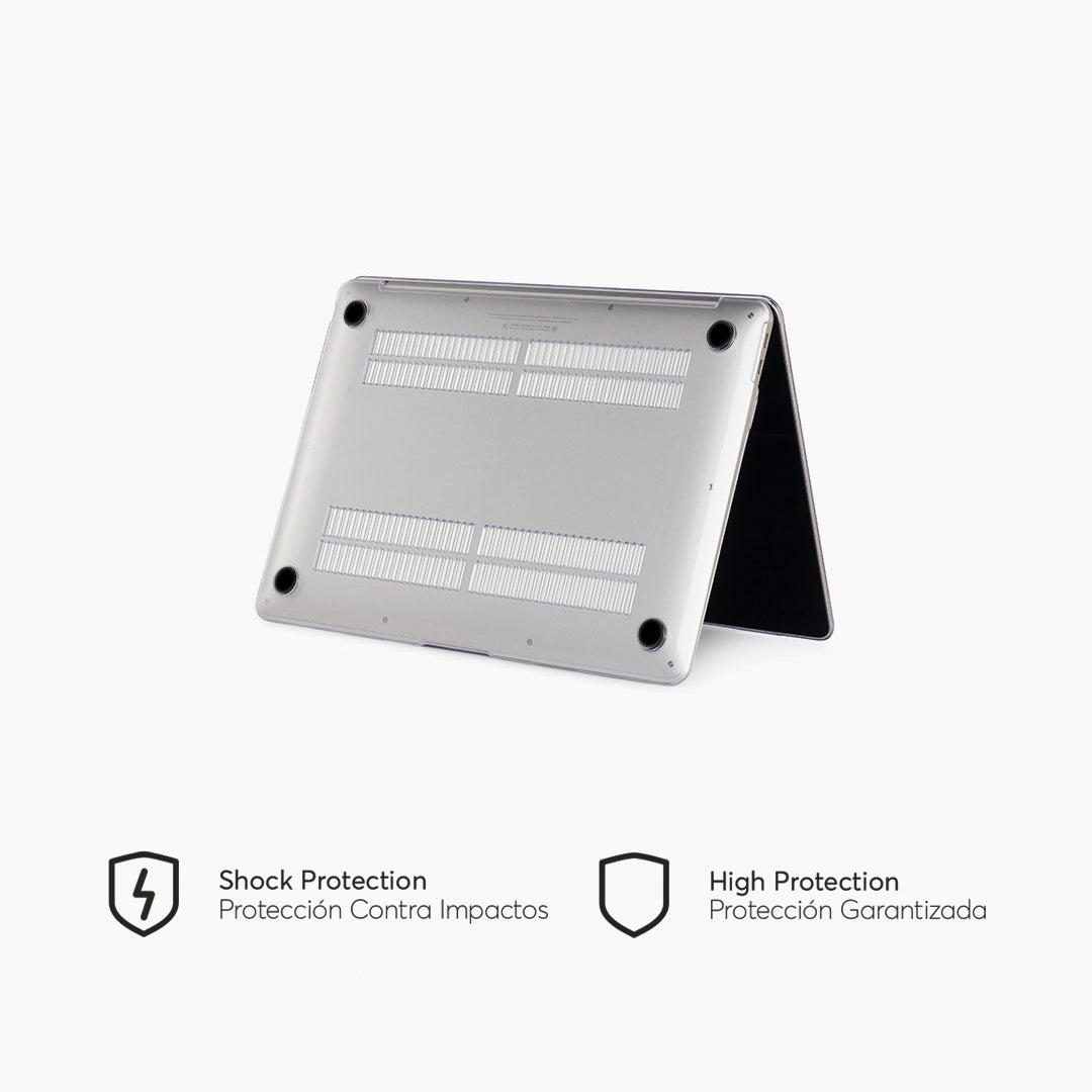 HardCase para MacBook Air Retina 13-inch 2020 M1 Chip Lateral Inferior Color Transparente