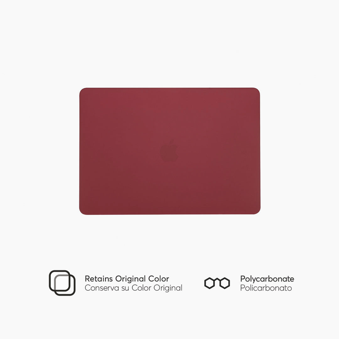 HardCase para MacBook Air Retina 13-inch 2020 M1 Chip Lateral Superior Color Rojo Cereza