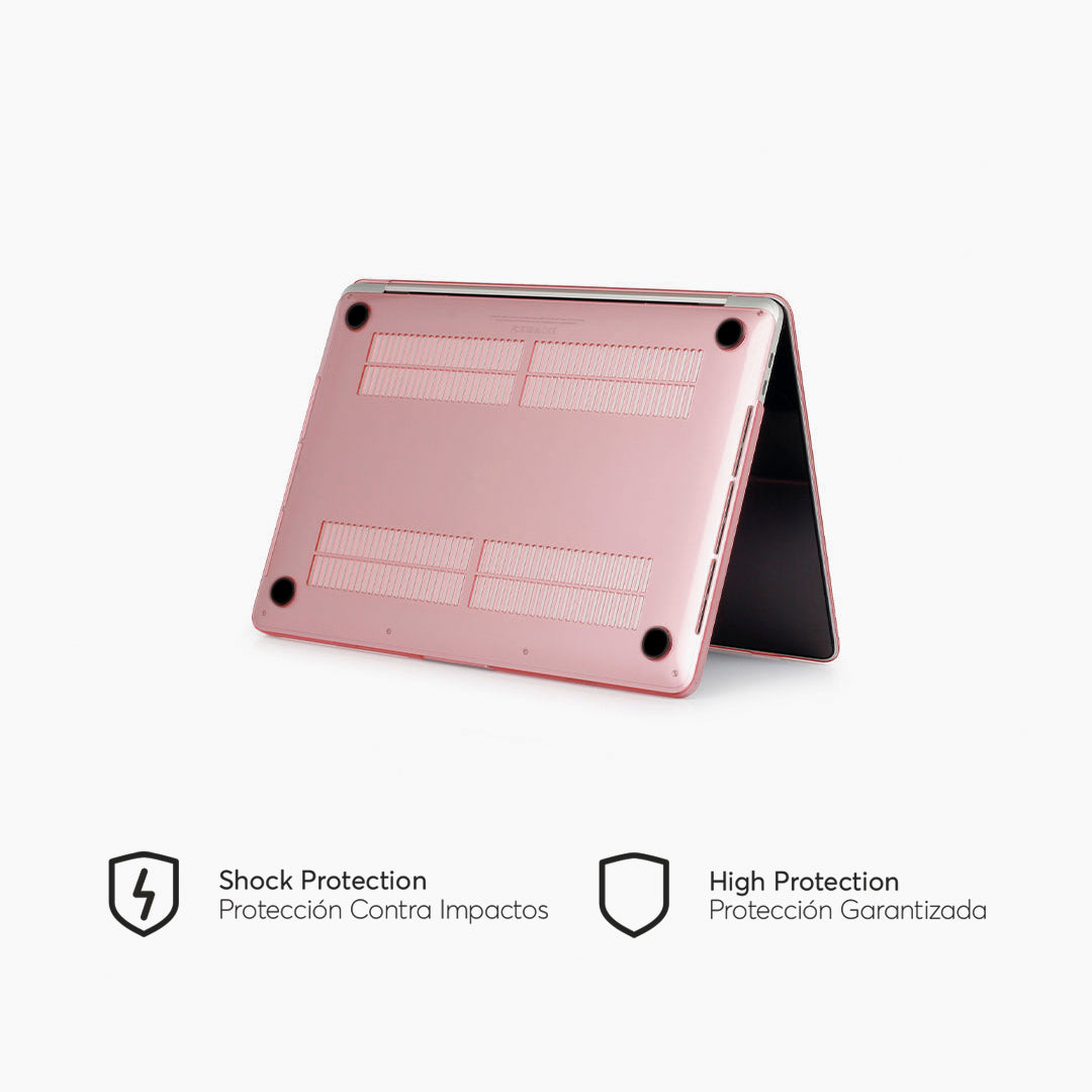 HardCase para MacBook Pro 13-inch 2020 M2 M1 Chip Lateral Inferior Color Rosado