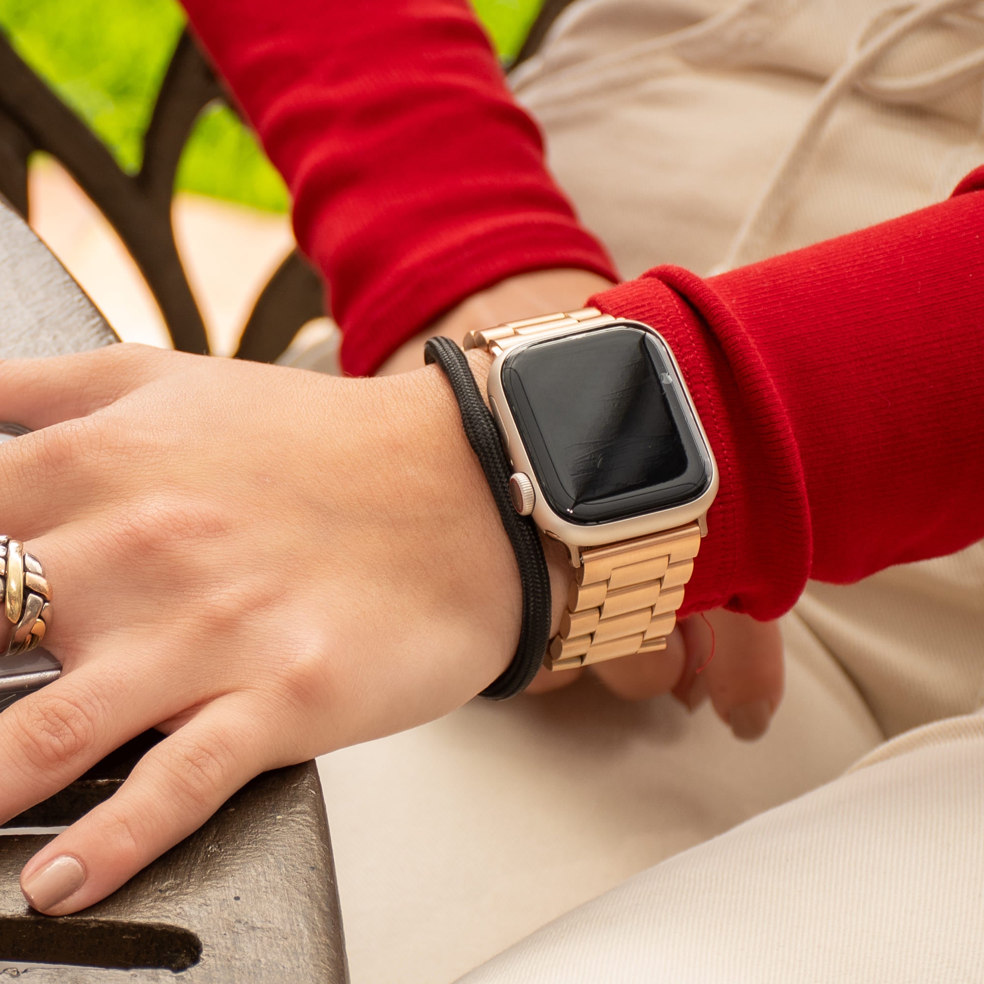 Correa de acero oro rosa ClassicLoop para Apple Watch