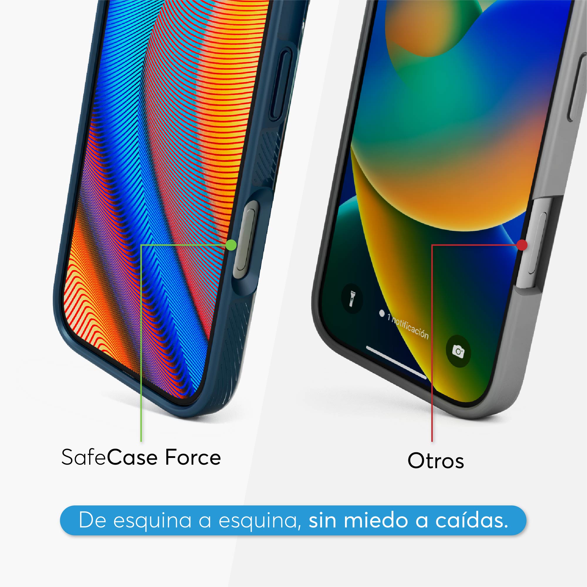 SafeCase Force Azul para iPhone 17 Series Compatible con MagSafe