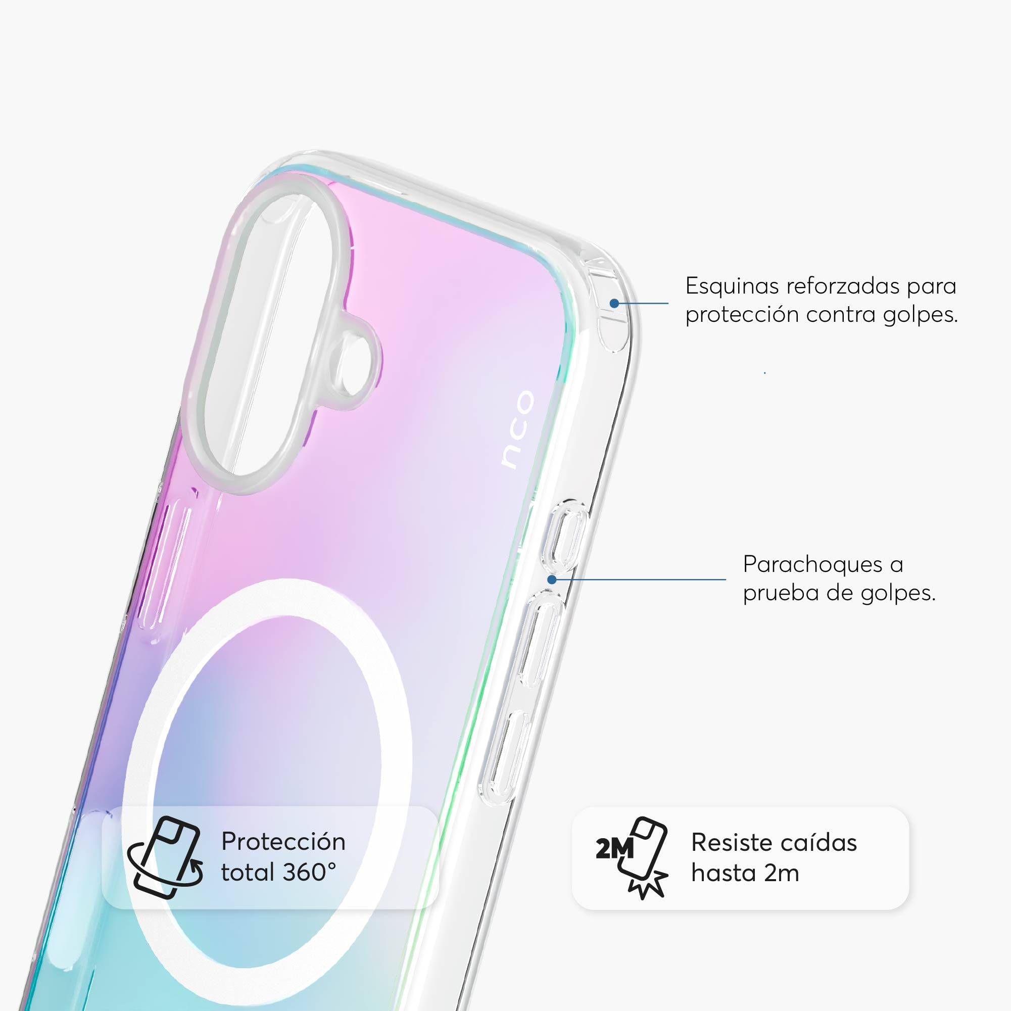 SafeCase Rainbow para iPhone 17 Series Compatible con MagSafe