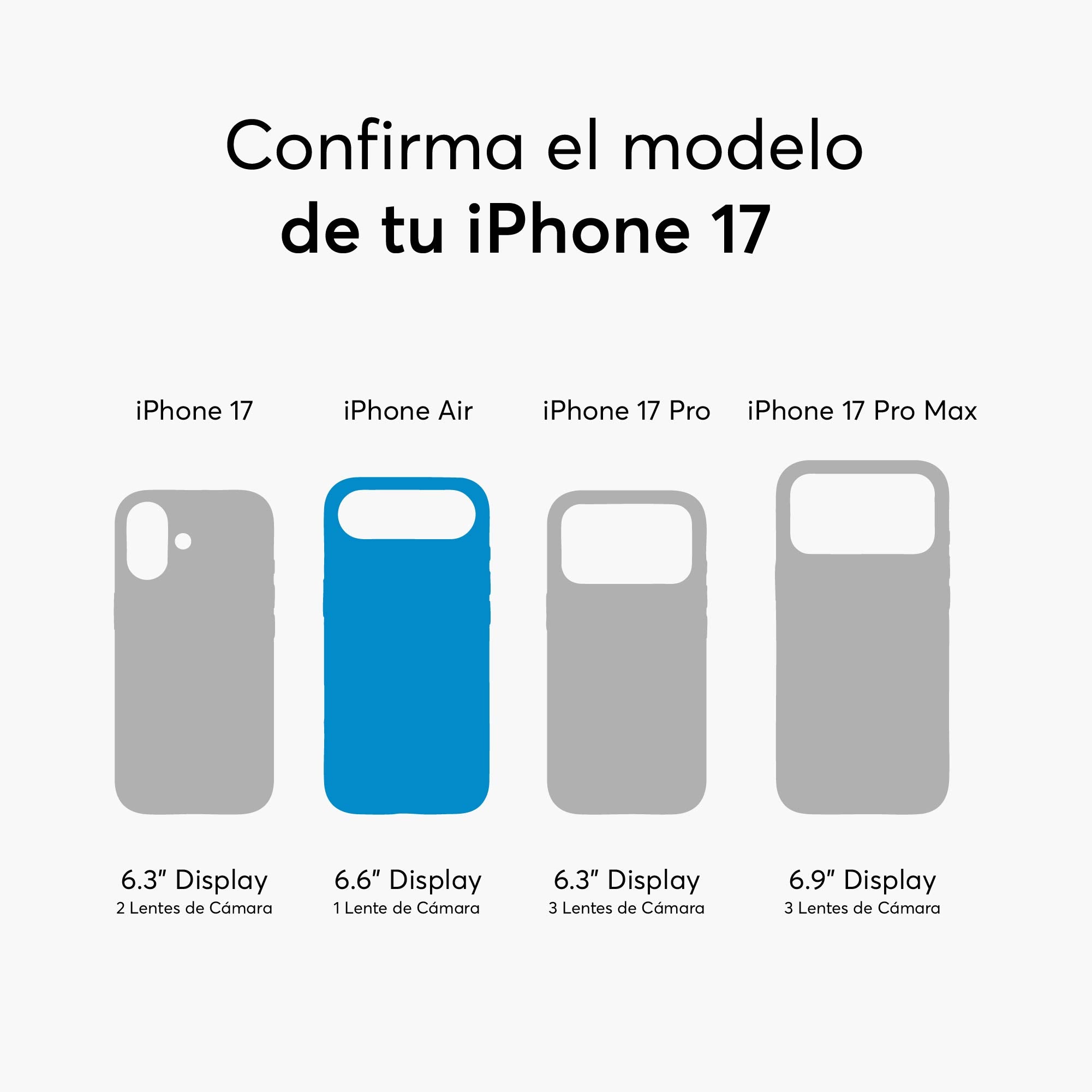 Compatibilidad de funda SafeCase Rainbow arcoíris con diferentes modelos de iPhone 17 Series