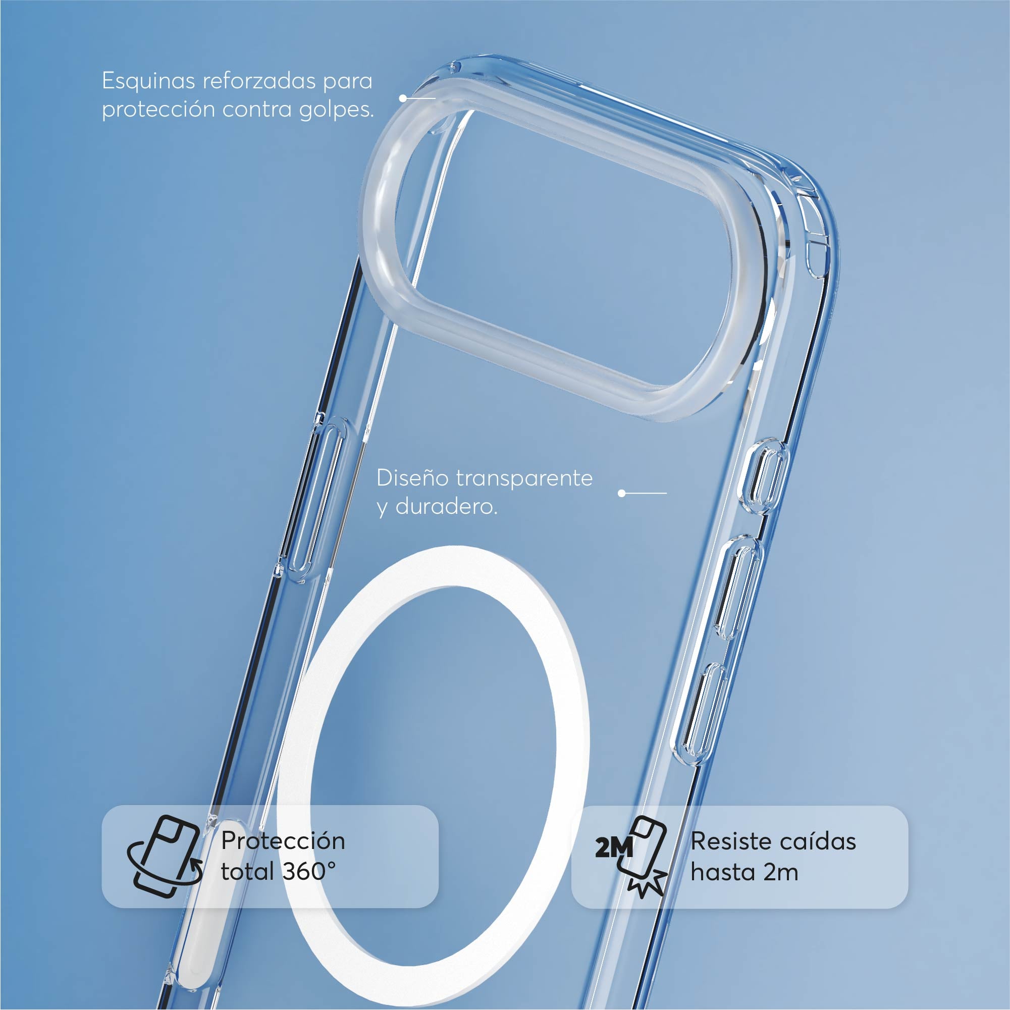 SafeCase Clear para iPhone 17 Series Compatible con MagSafe