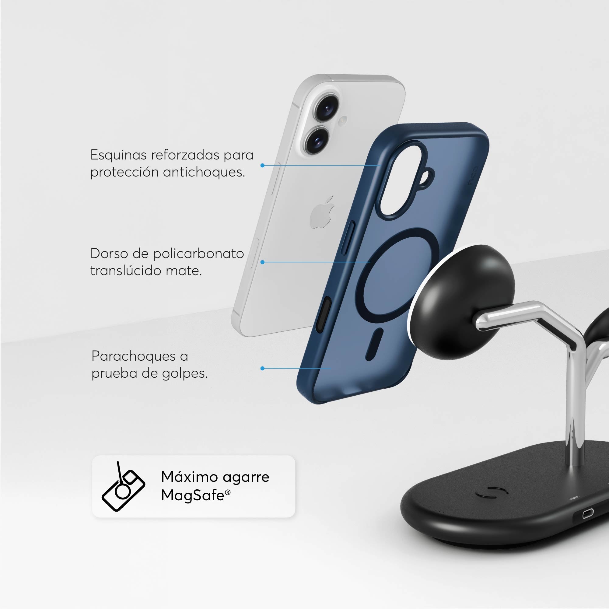 SafeCase Lite Azul para iPhone 17 Series Compatible con MagSafe