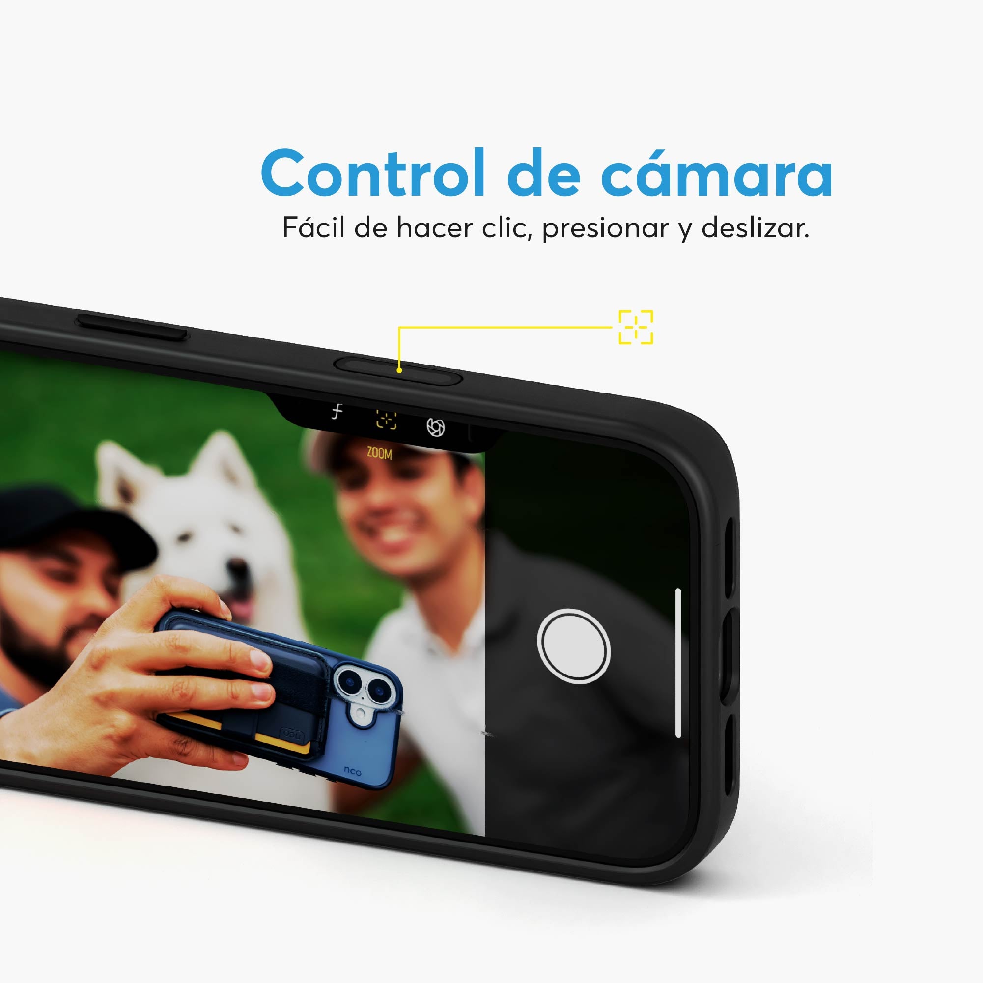Control de cámara de funda SafeCase Lite negra para iPhone 17 Pro Max con fácil acceso
