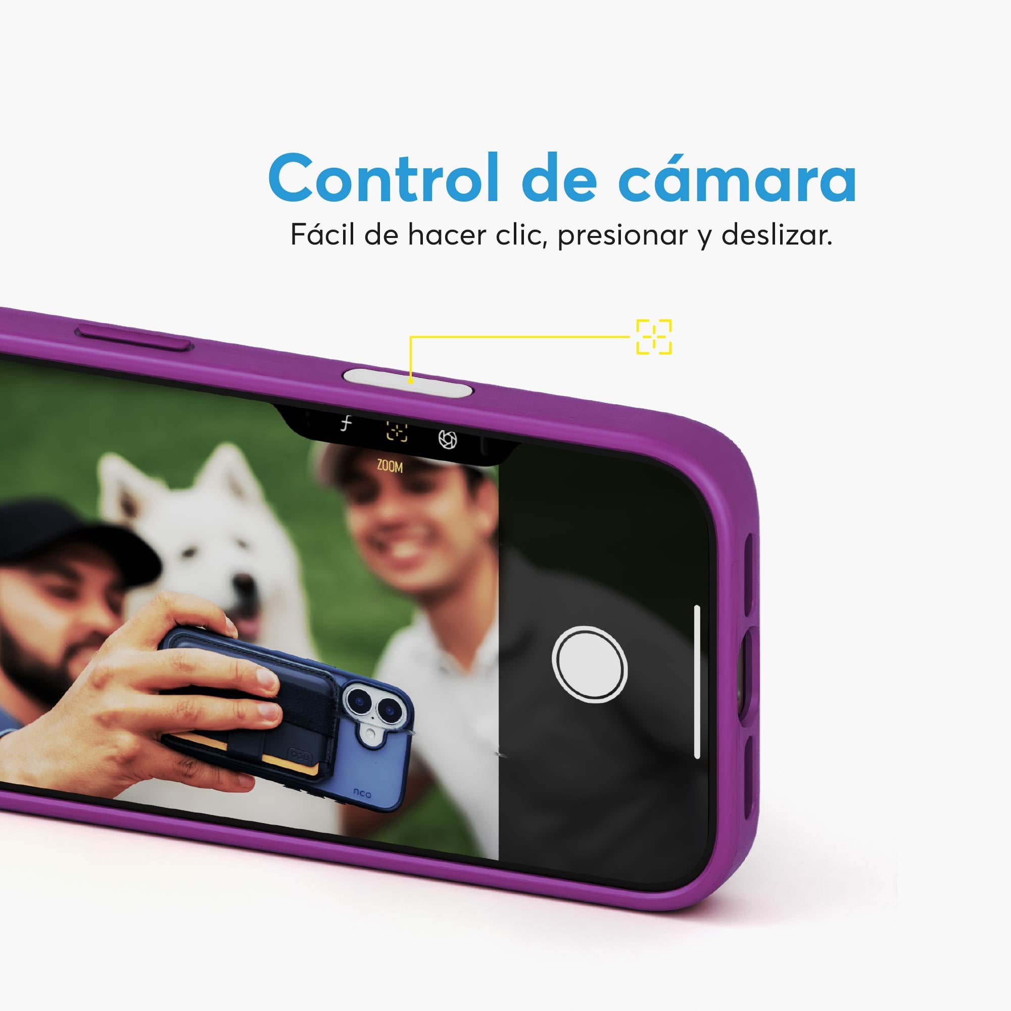 Botones táctiles de funda SafeCase Lite magenta para iPhone 17 Pro Max con fácil acceso