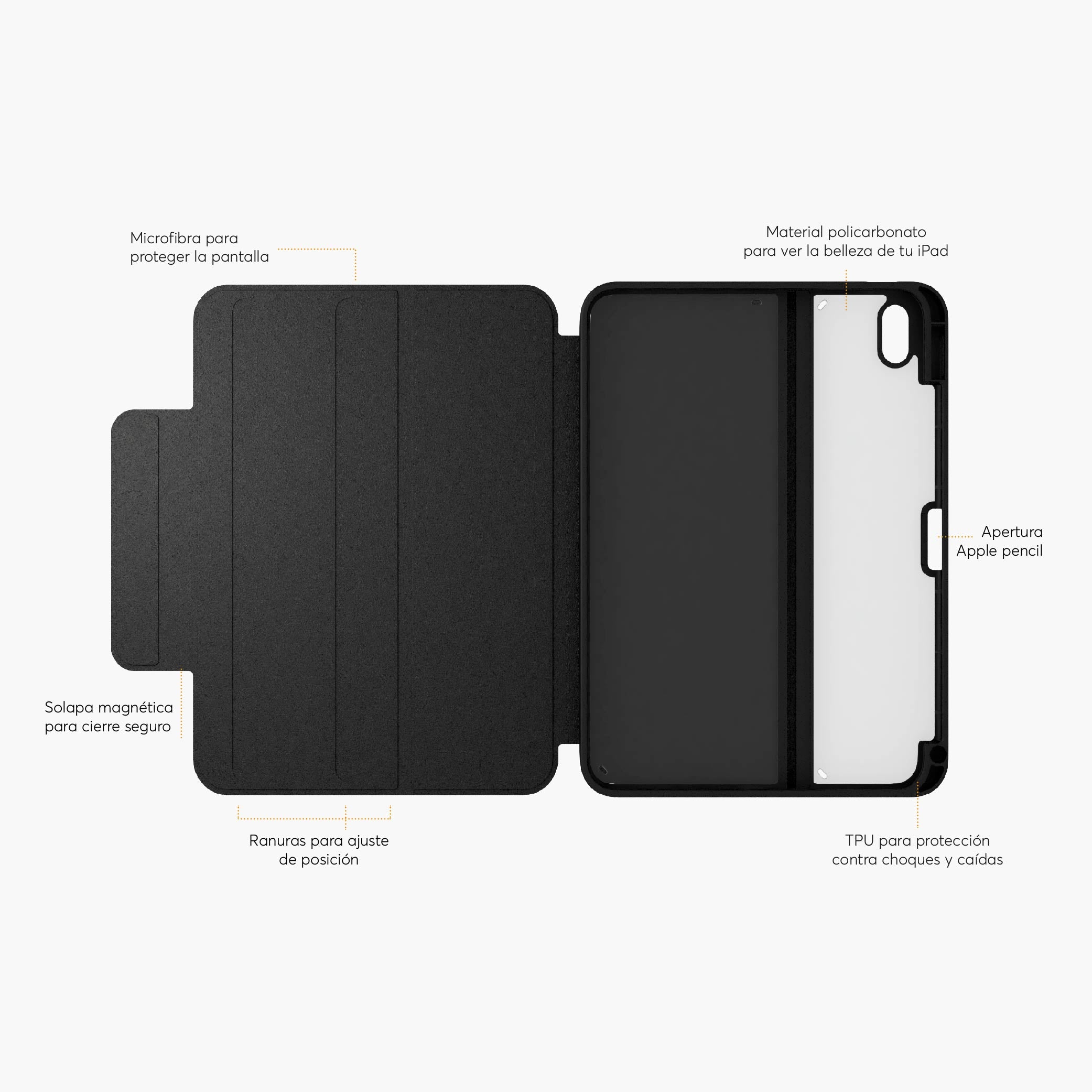 SafeCase Click Royal Black para iPad (M2, M3, M4)