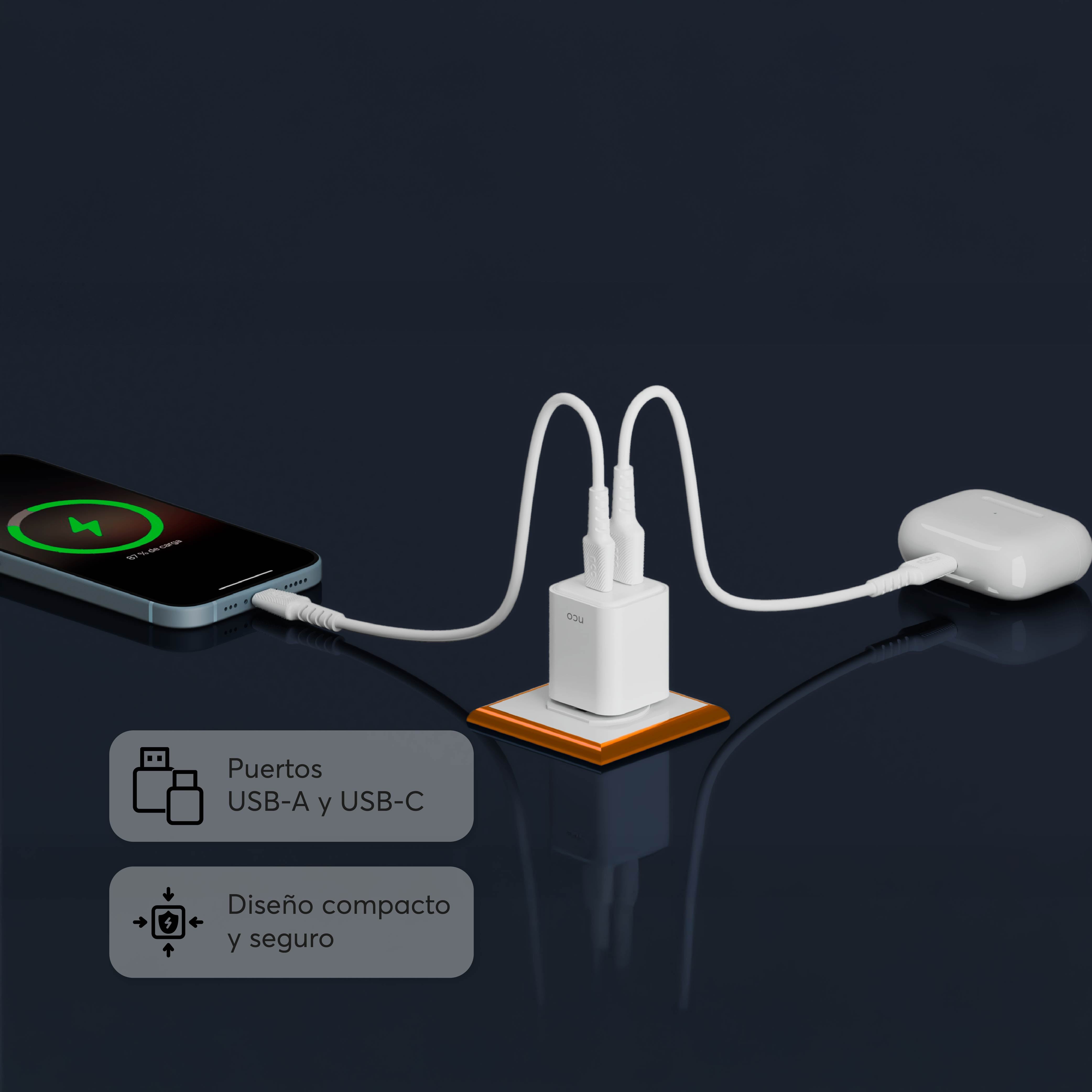 Cargador PowerPlug Mini 20W compatible con iPhone iPad carga rápida