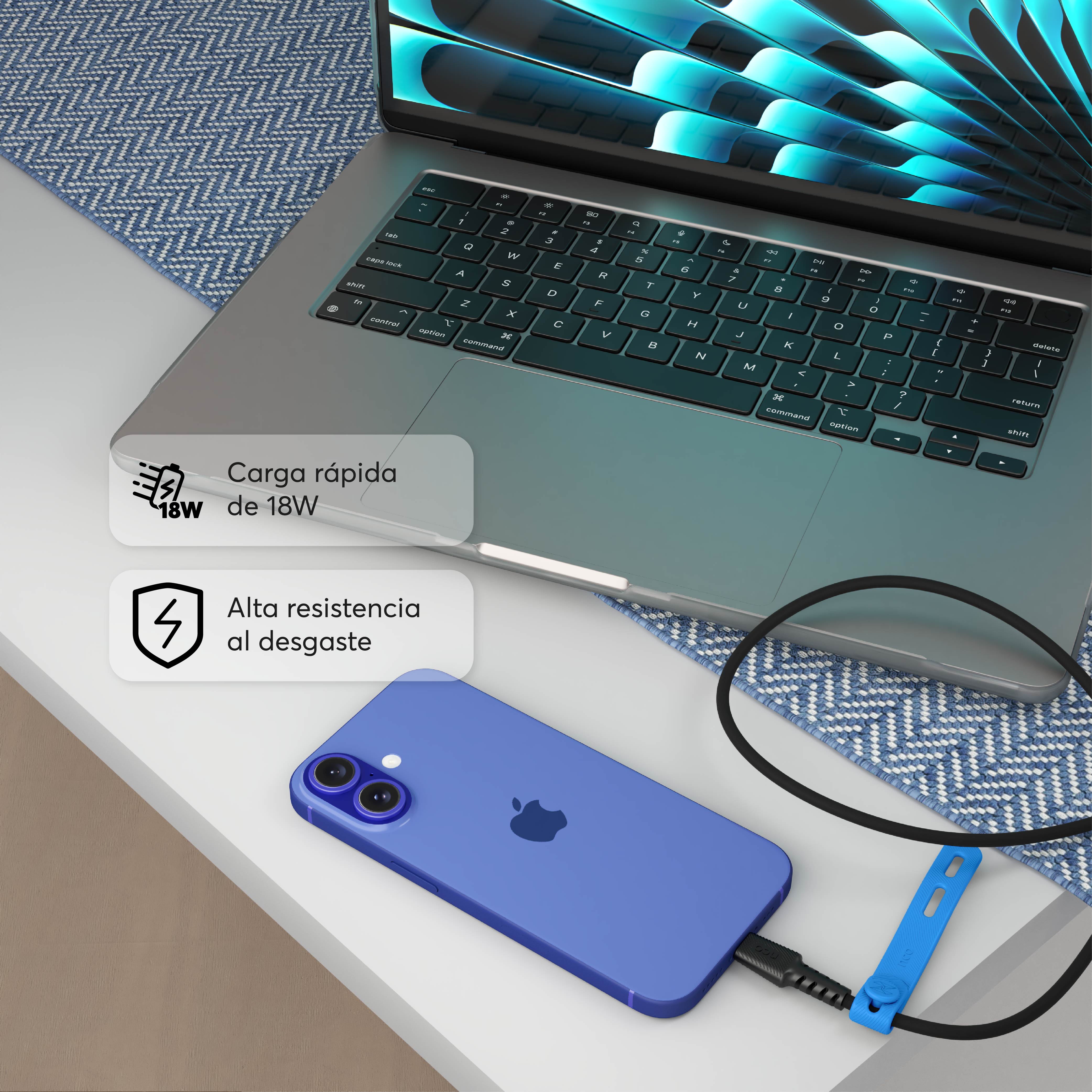 Cable PowerLite USB-A to USB-C