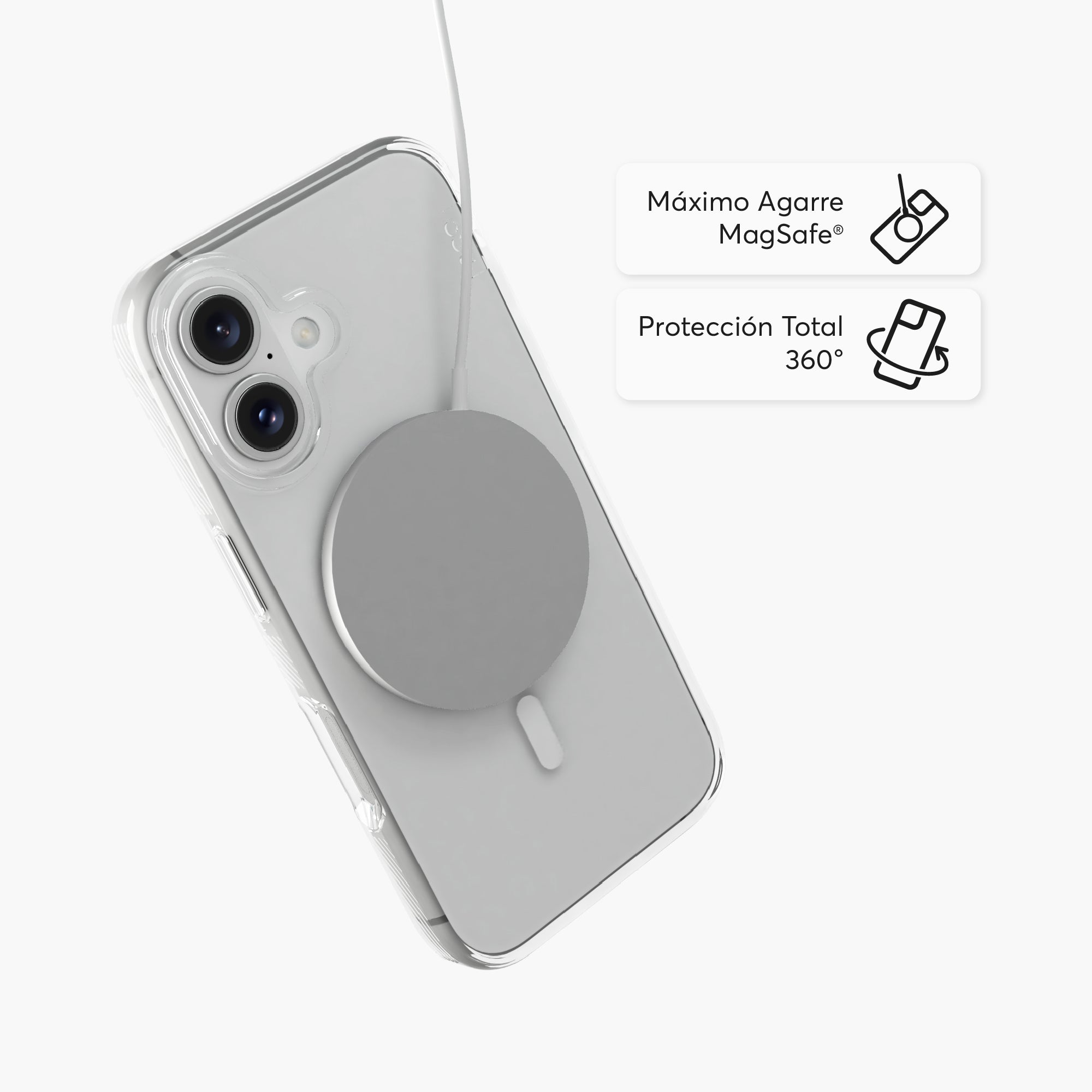 SafeCase Force Clear para iPhone 16 Series Compatible con MagSafe