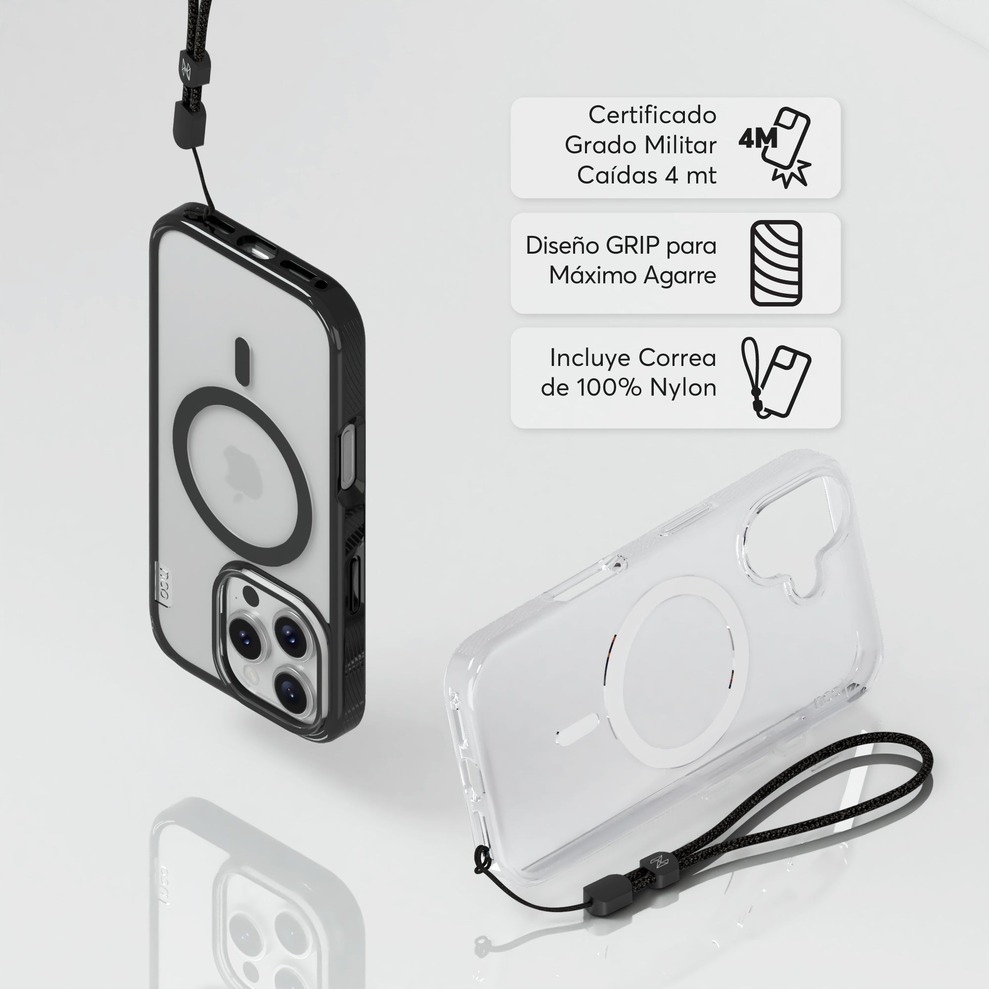 SafeCase Force Clear para iPhone 16 Series Compatible con MagSafe
