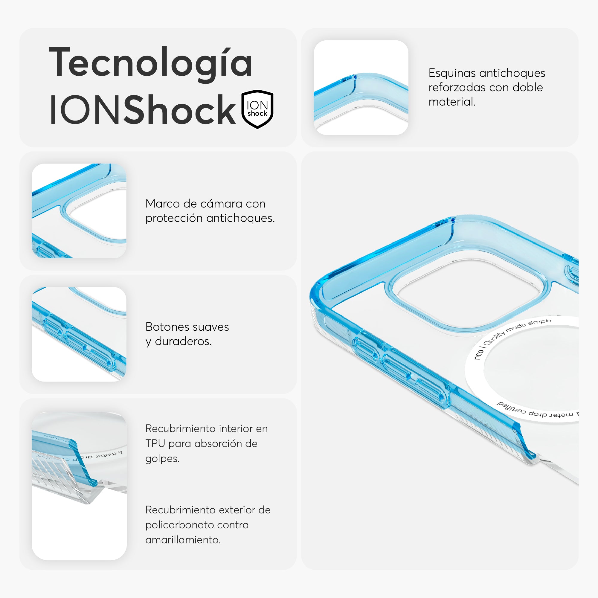 SafeCase Force Clear para iPhone 16 Series Compatible con MagSafe