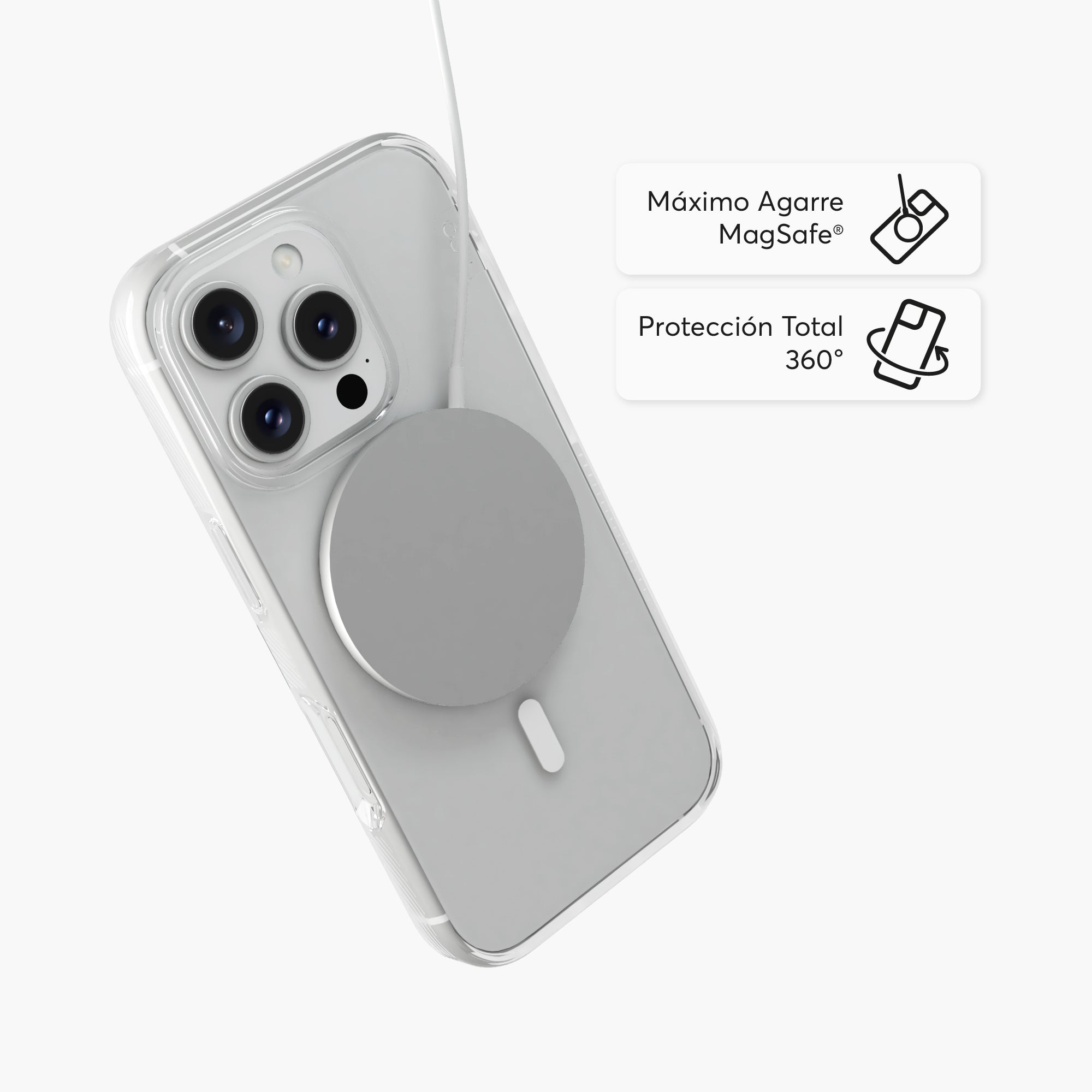 SafeCase Force Clear para iPhone 16 Series Compatible con MagSafe