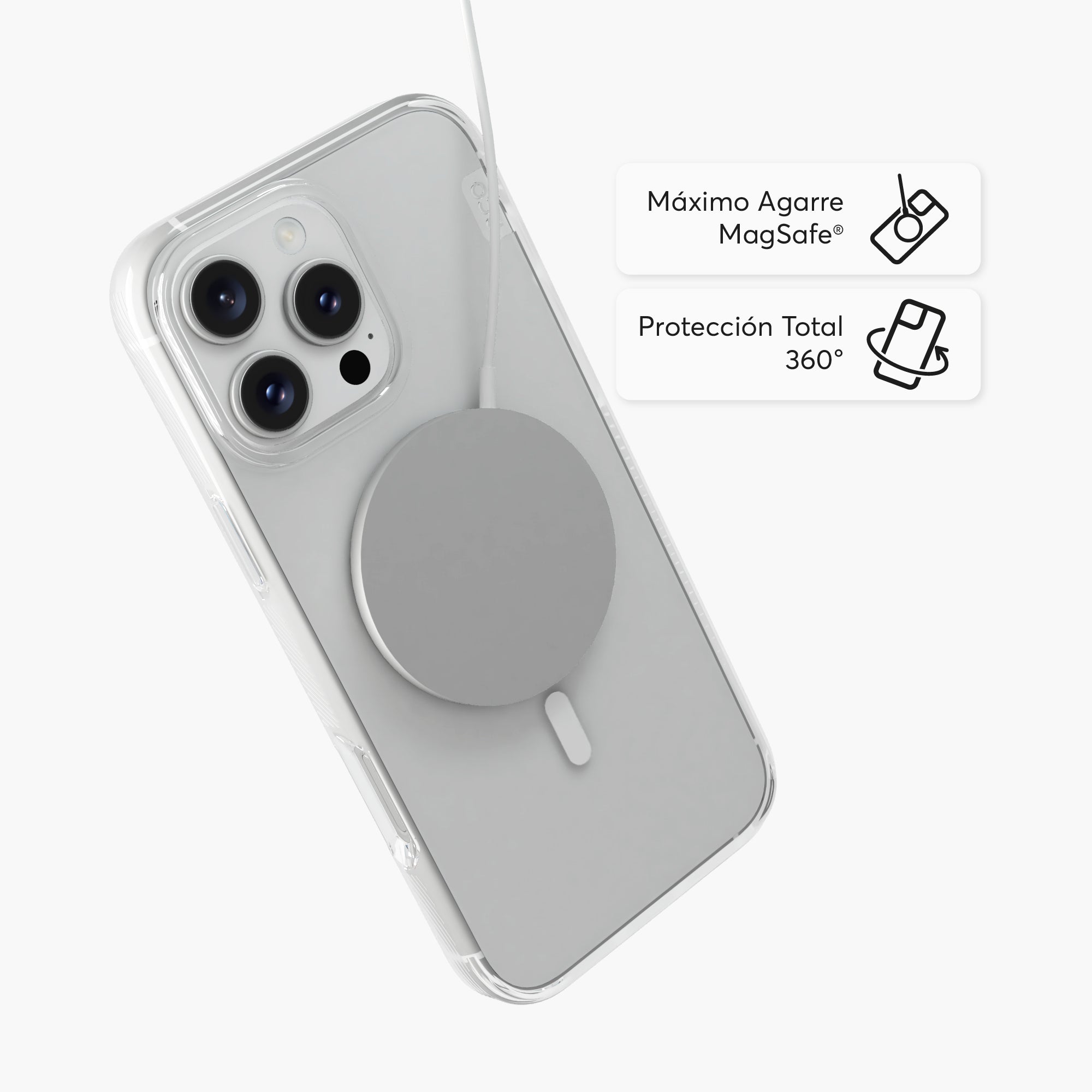 SafeCase Force Clear para iPhone 16 Series Compatible con MagSafe