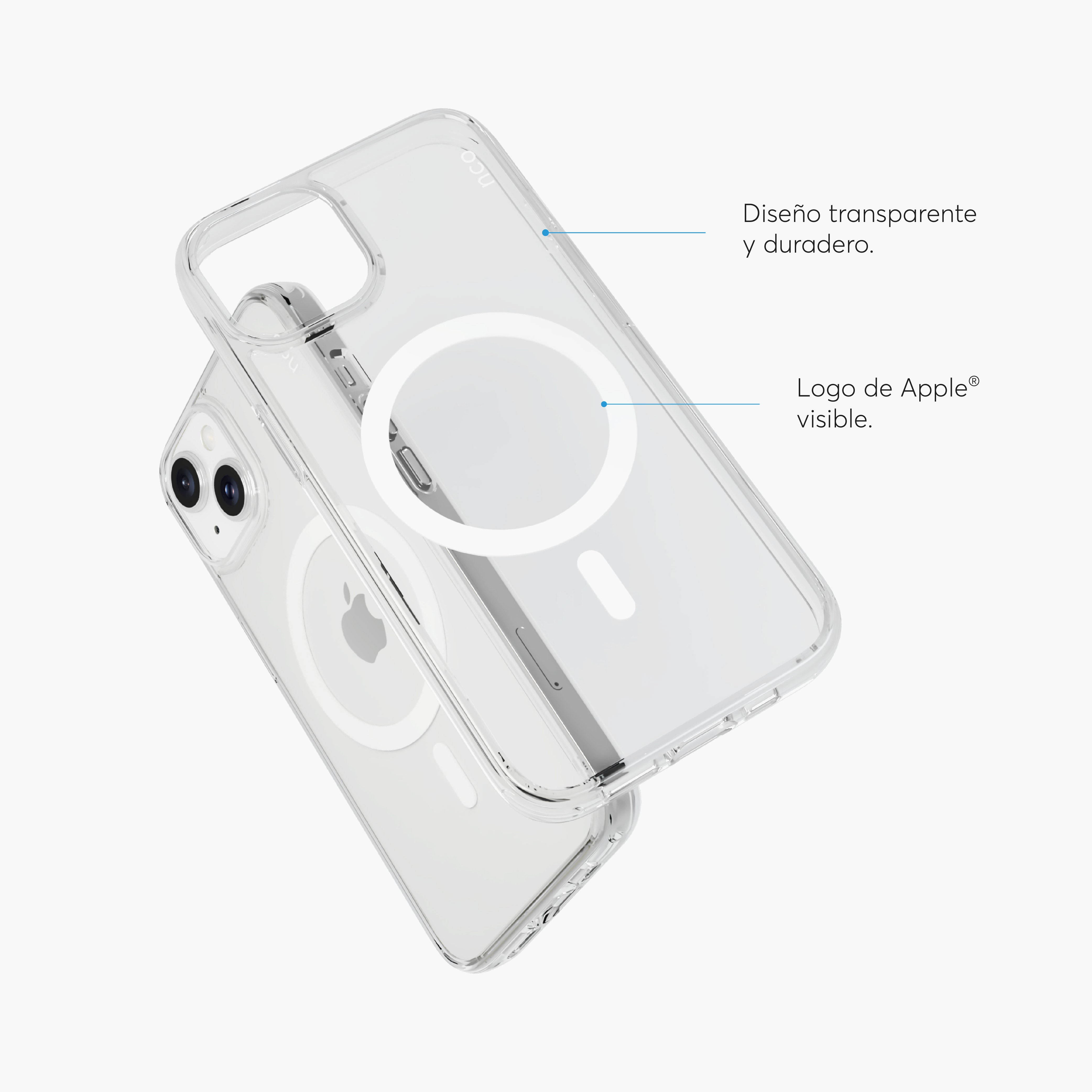 SafeCase Clear Compatible con MagSafe para iPhone 14 & 13