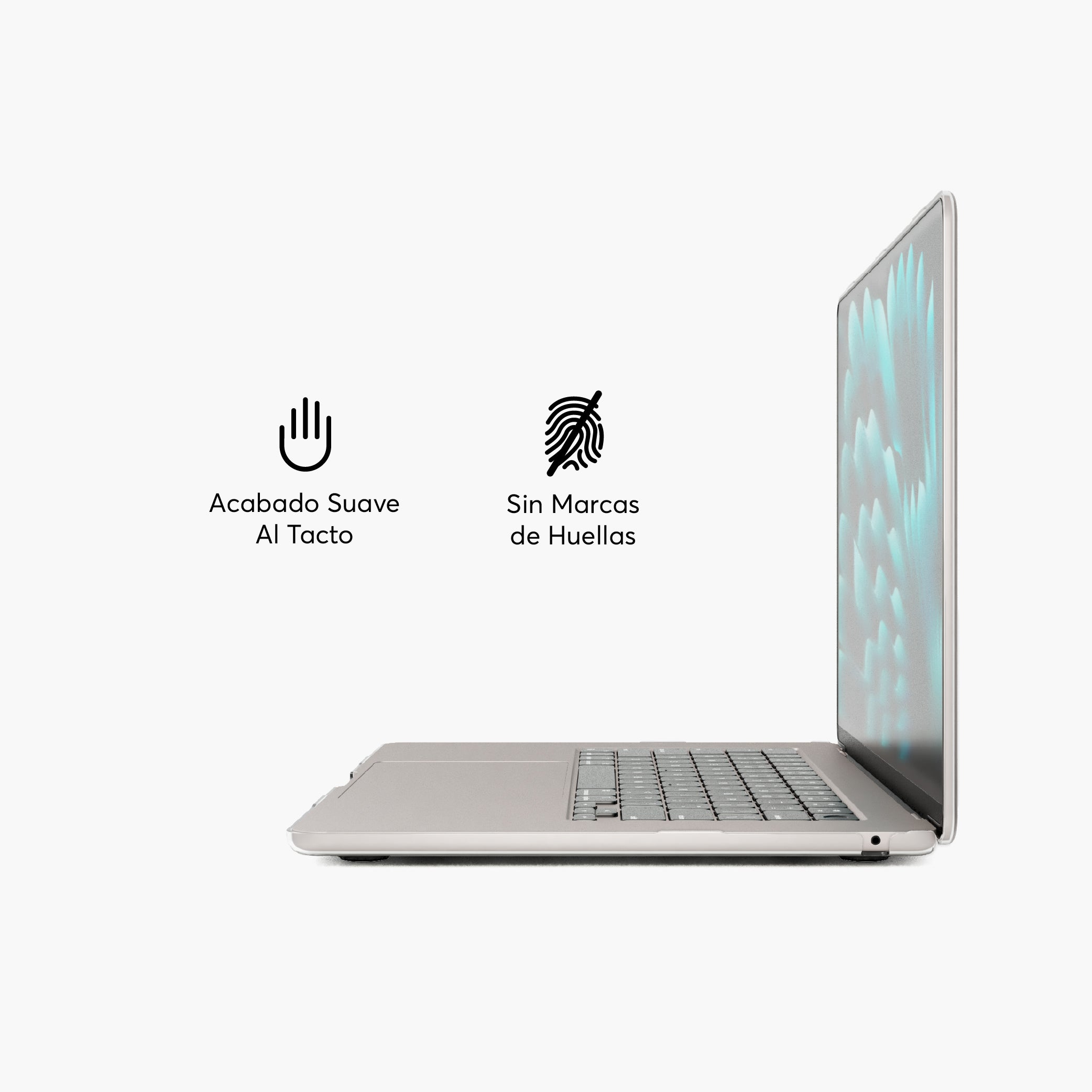 HardCase para MacBook Air 15.3-inch 2023 M2 Chip Lateral Color Transparente