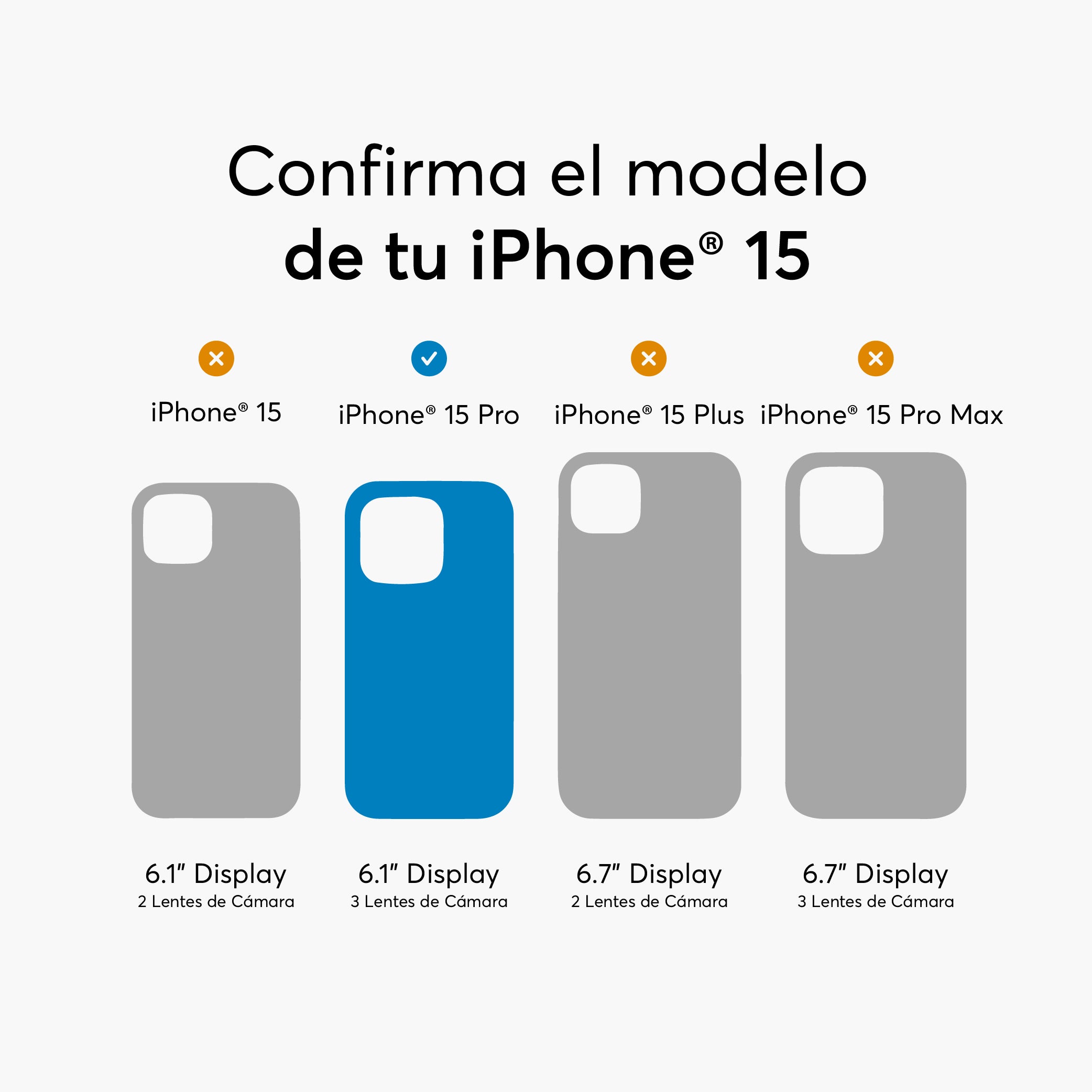 SafeCase Lite Azul para iPhone 15 Series Compatible con MagSafe