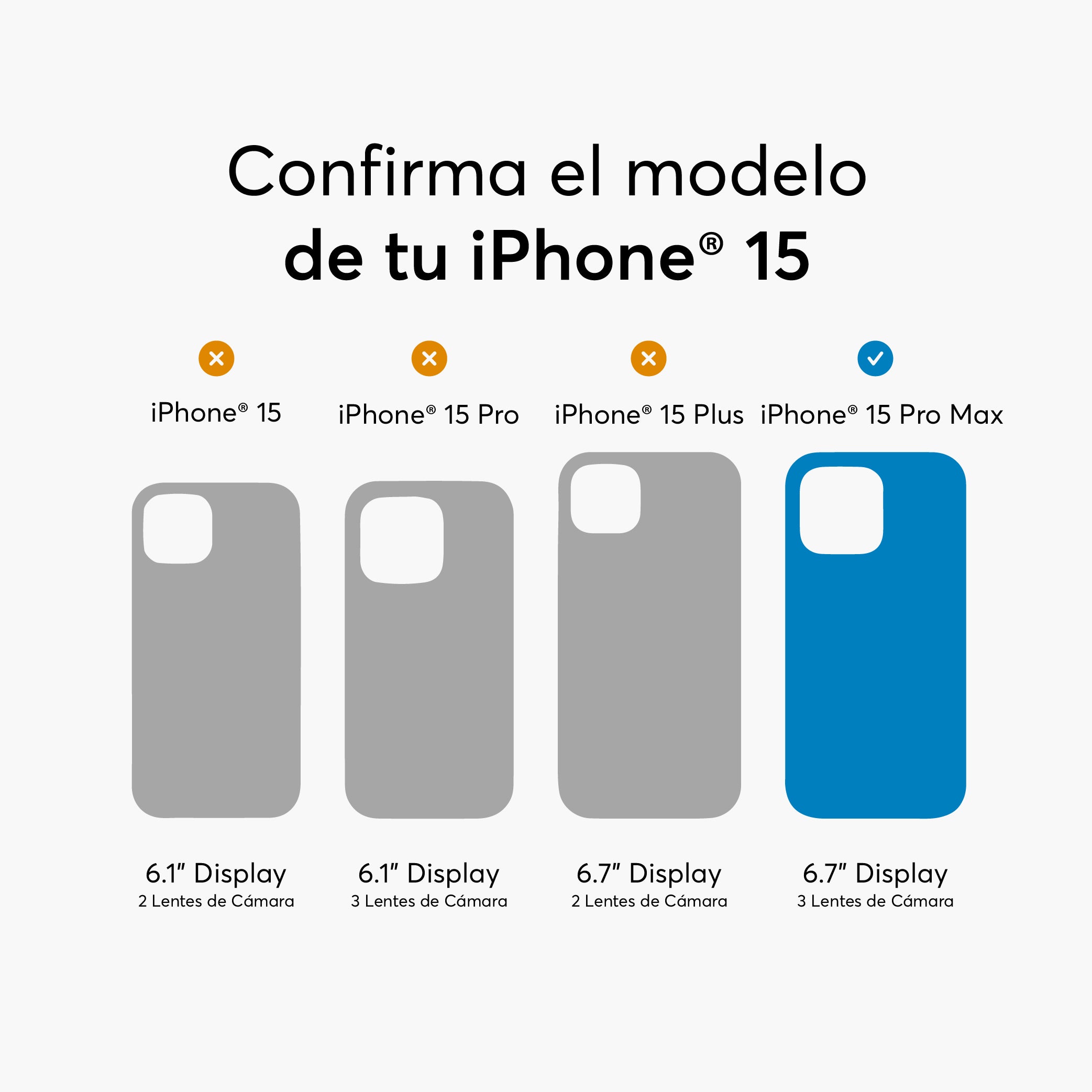 SafeCase Lite Azul para iPhone 15 Series Compatible con MagSafe