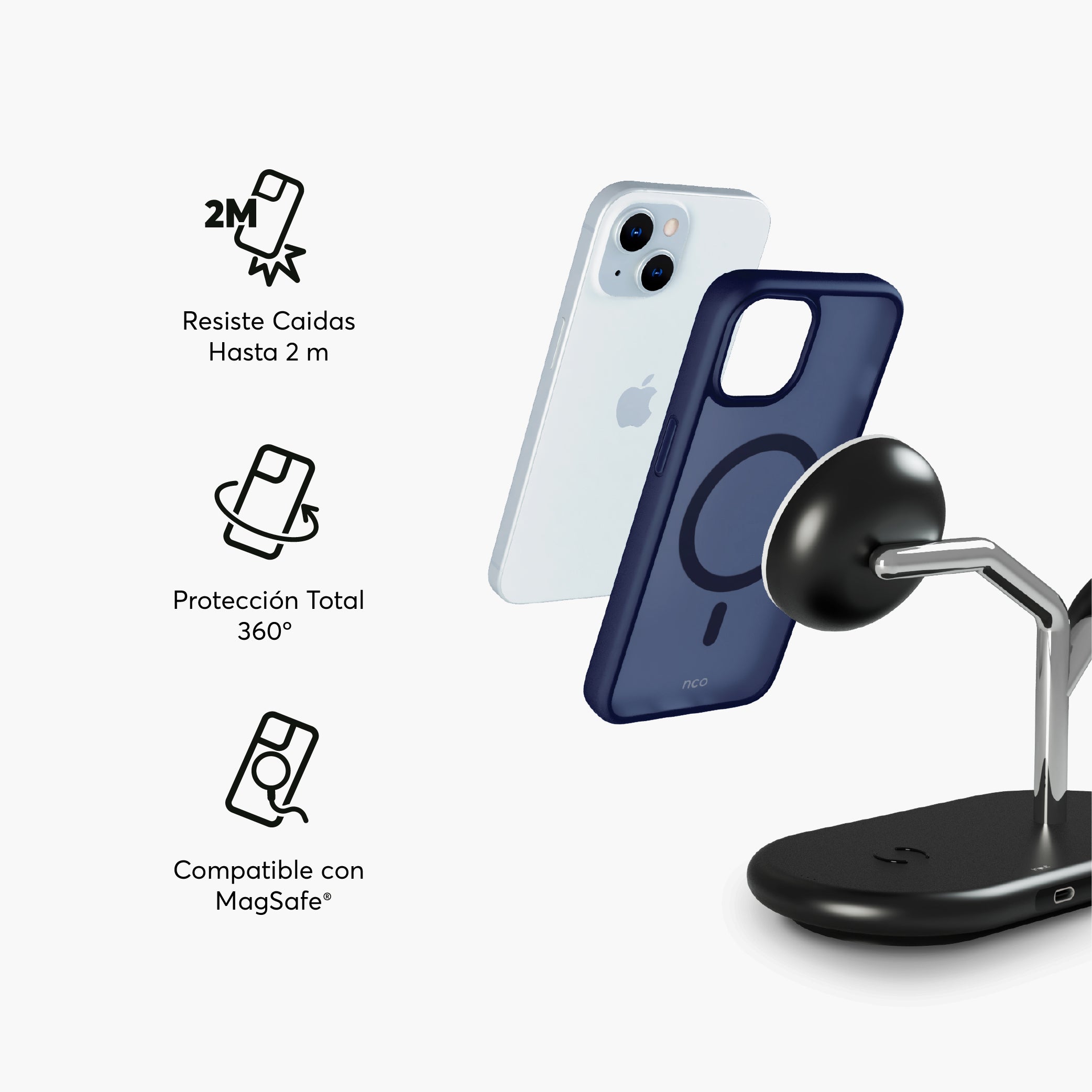 SafeCase Lite Azul para iPhone 15 Series Compatible con MagSafe