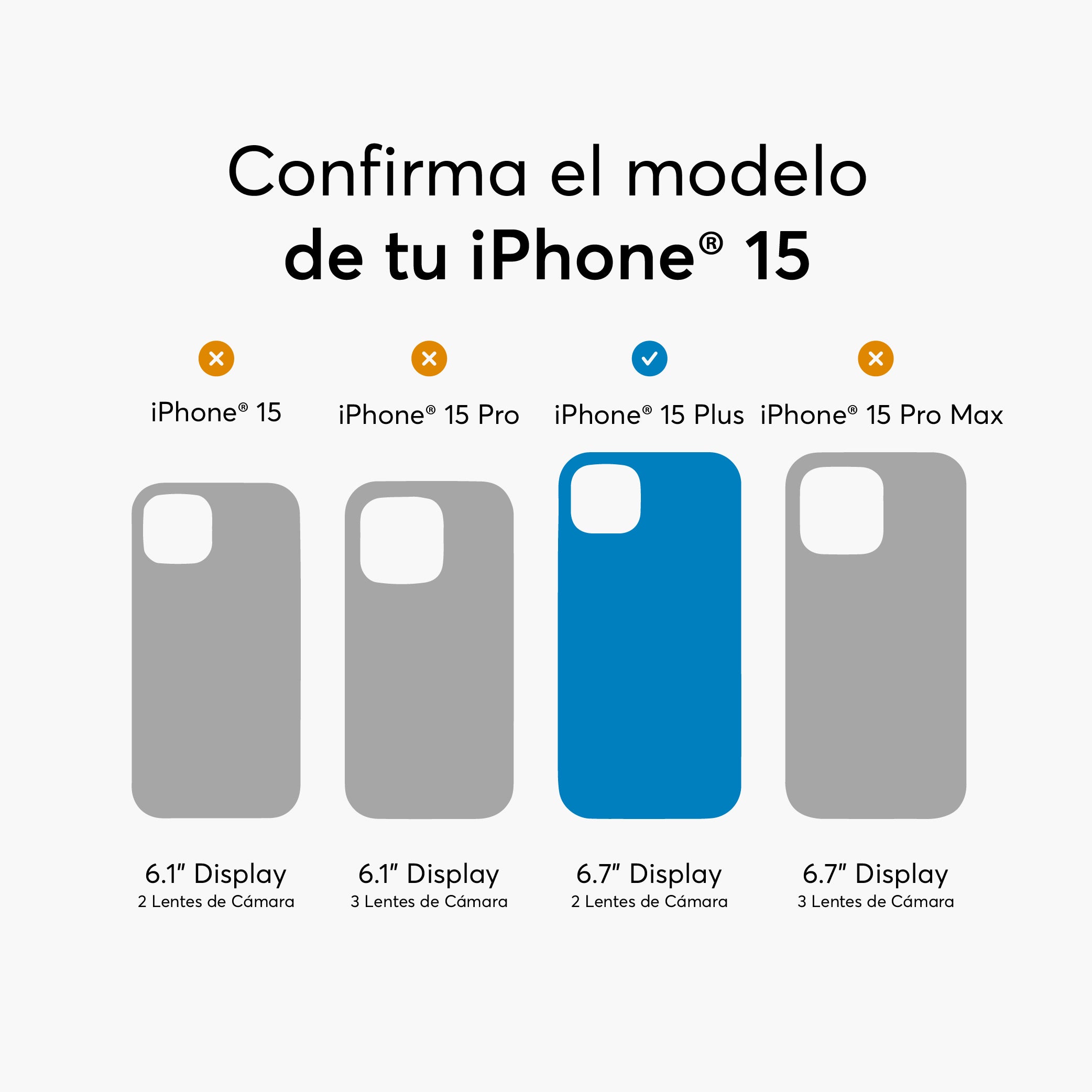 SafeCase Lite Negro para iPhone 15 Series Compatible con MagSafe