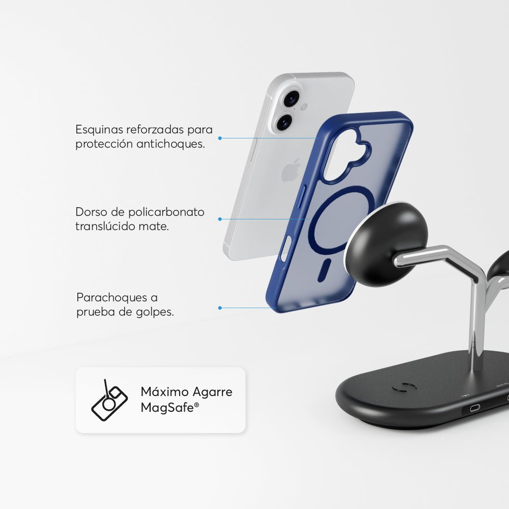 SafeCase Lite Azul para iPhone 16 Series Compatible con MagSafe