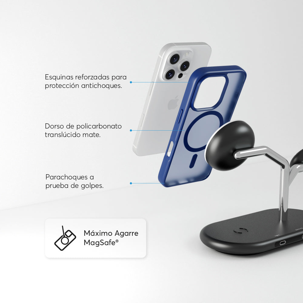 SafeCase Lite Azul para iPhone 16 Series Compatible con MagSafe