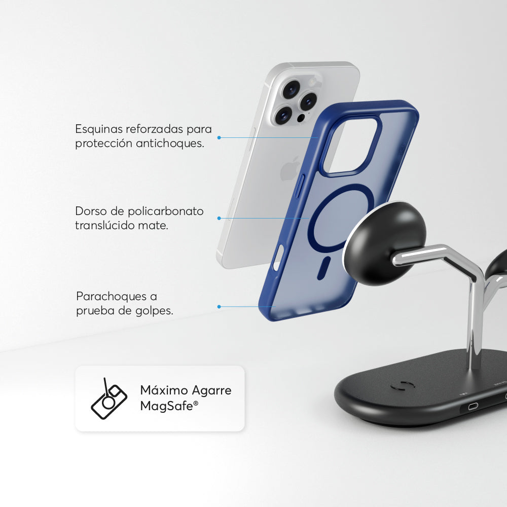 SafeCase Lite Azul para iPhone 16 Series Compatible con MagSafe