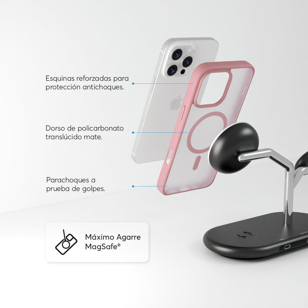SafeCase Lite Rosa para iPhone 16 Series Compatible con MagSafe