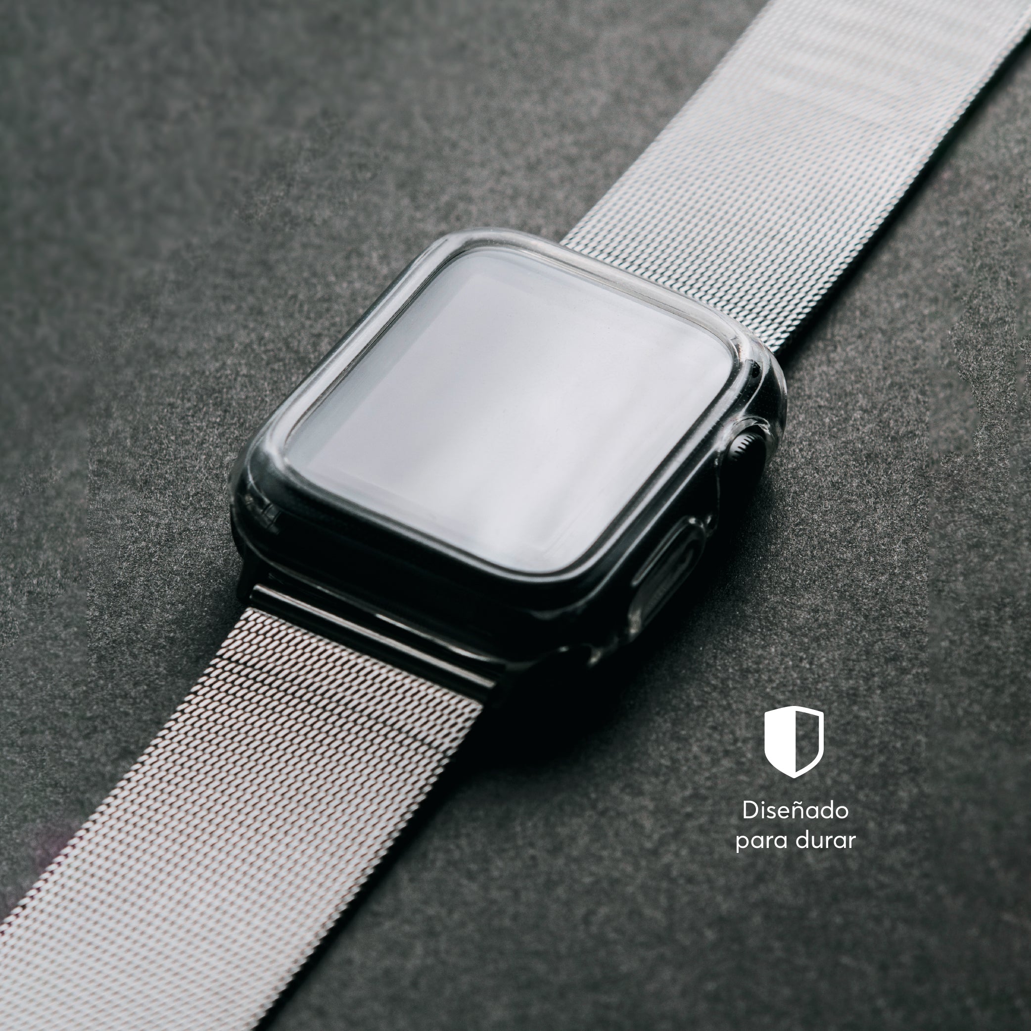 Correa de acero plateada MeshLoop para Apple Watch