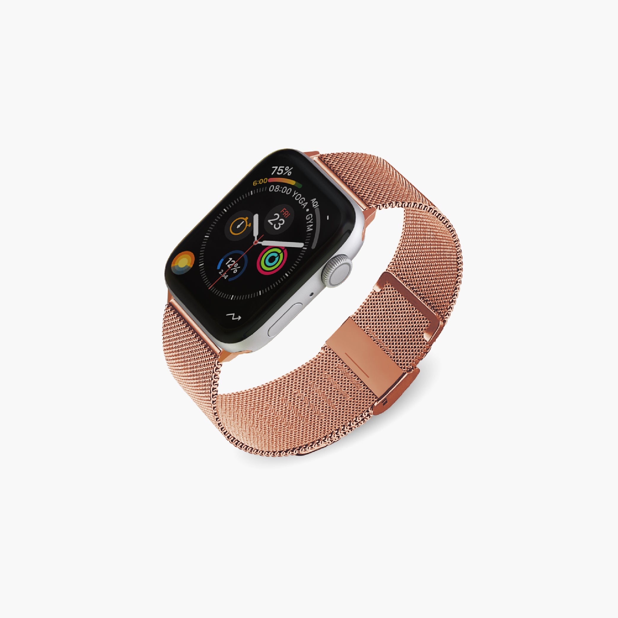 Correa de acero dorada MeshLopp para Apple Watch