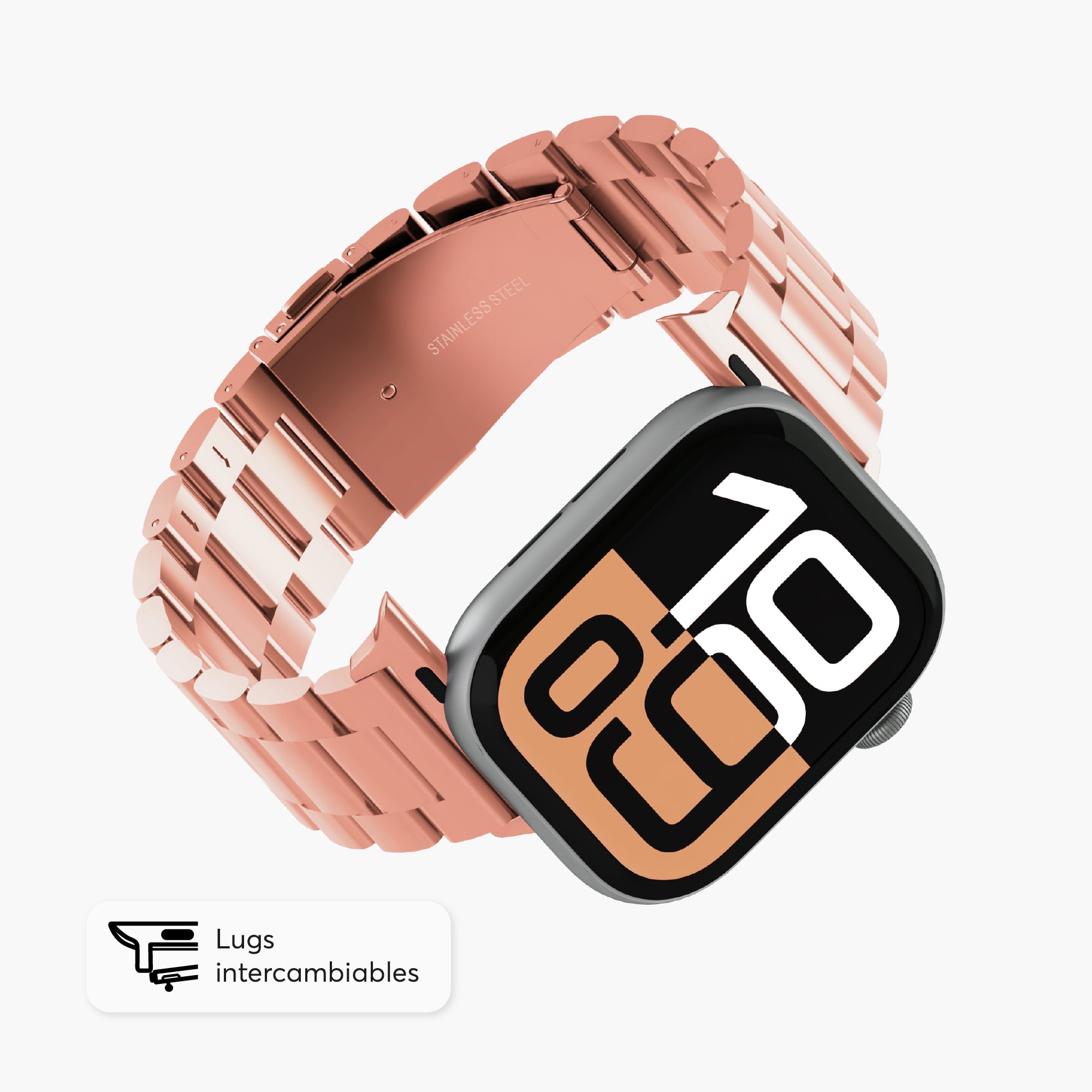 Correa de acero oro rosa ClassicLoop para Apple Watch