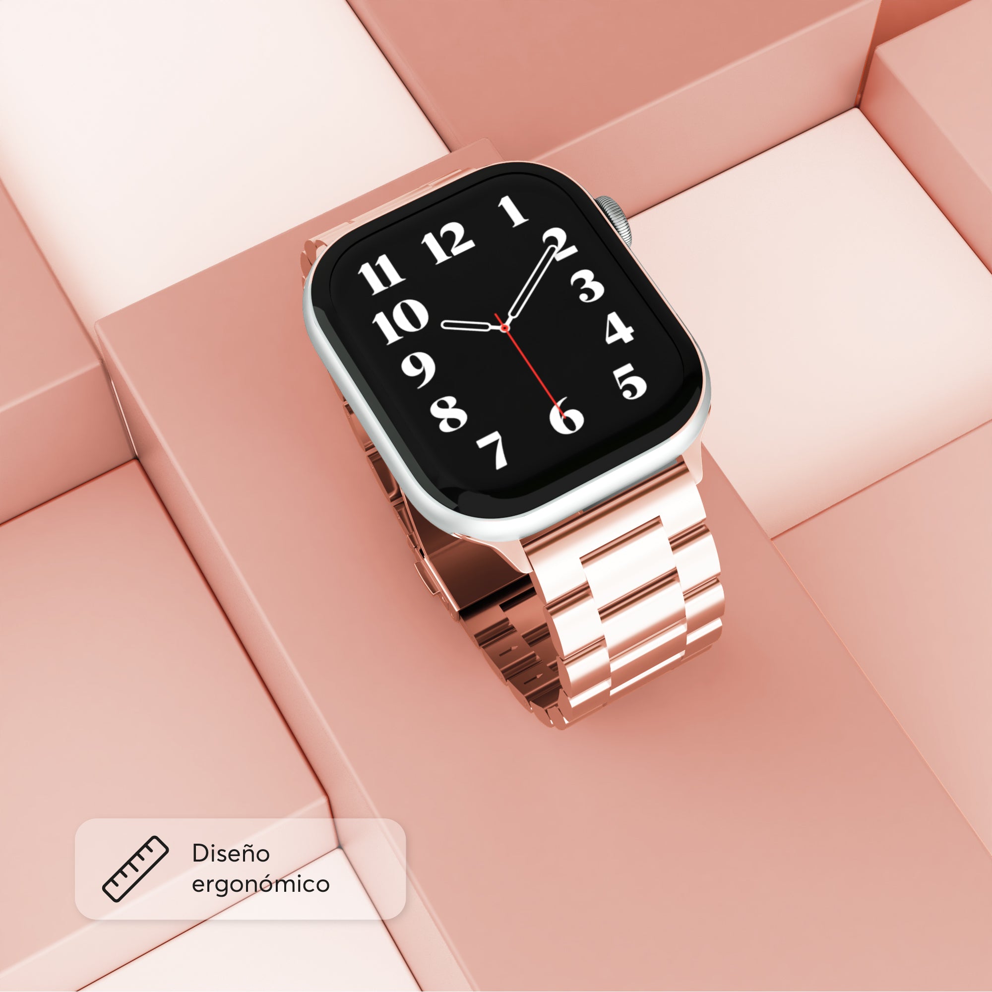 Correa de acero oro rosa ClassicLoop para Apple Watch