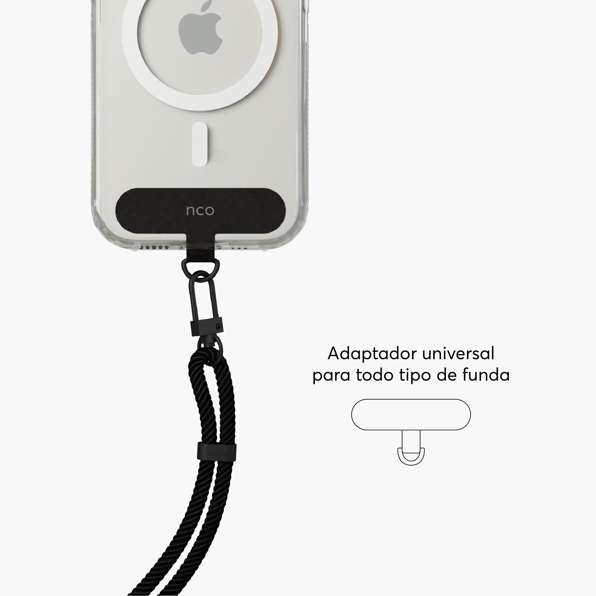 CarryLoop de color negro para iPhone Series color negro