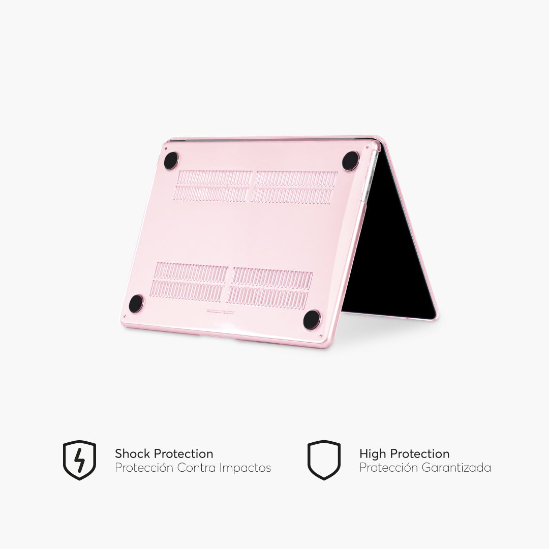 HardCase para MacBook Air 13.6-inch 2022 M2 Chip Lateral Inferior Color Rosado