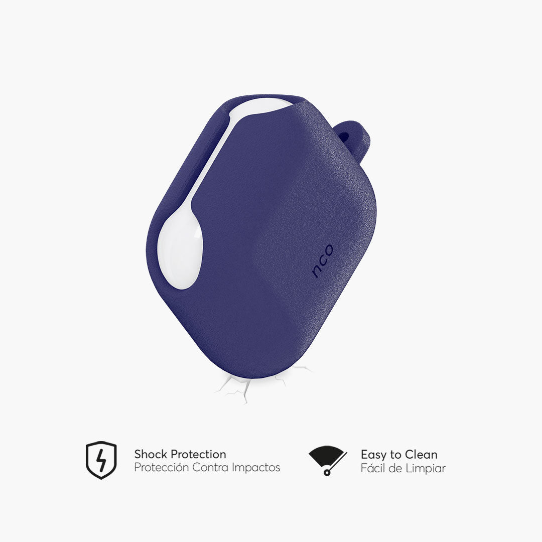Funda SiliconeGuard Azul Naval AirPods 3 con canales de protección contra agua y amortiguación de impactos