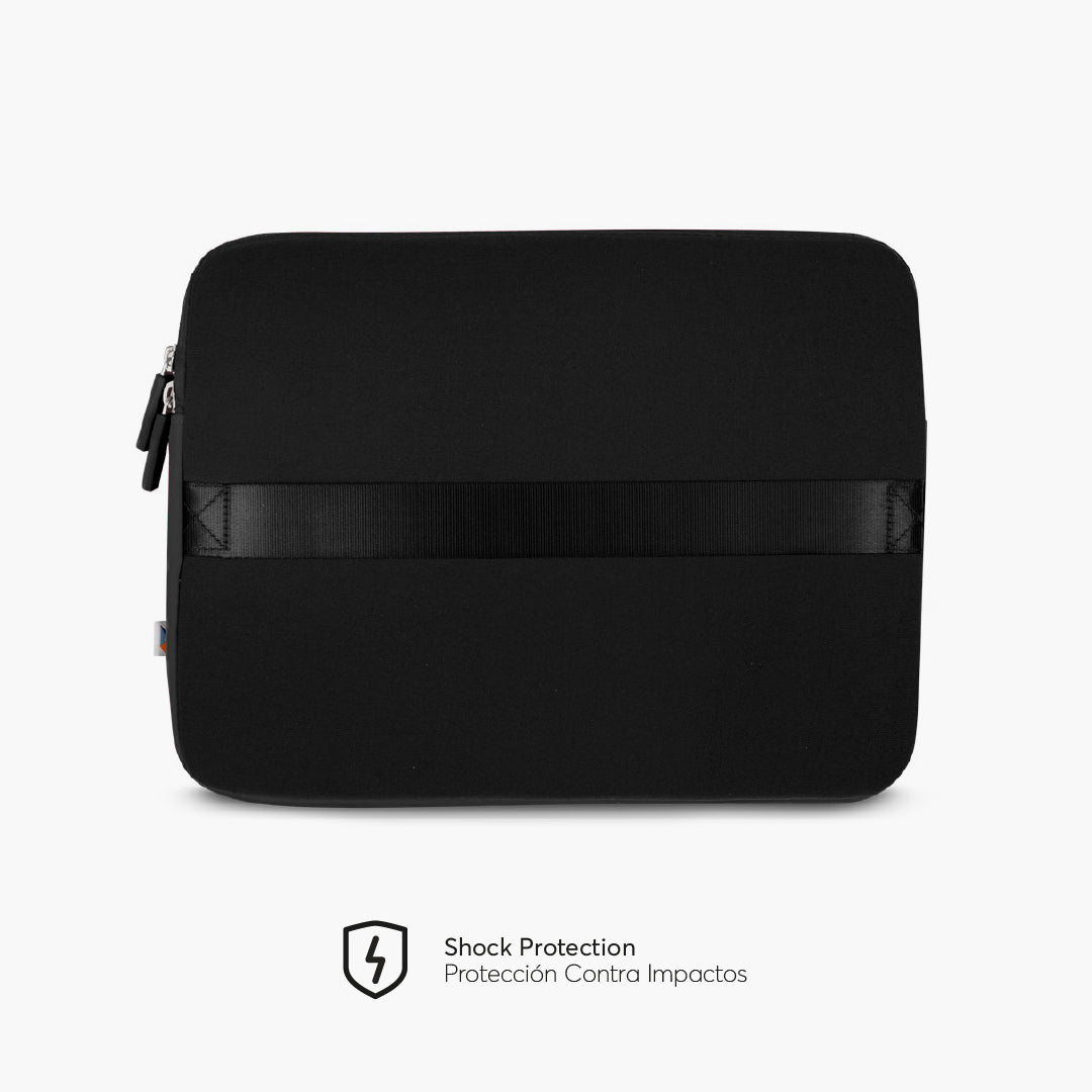 SleeveGuard Negro protege contra impactos - Funda resistente de viaje para MacBook