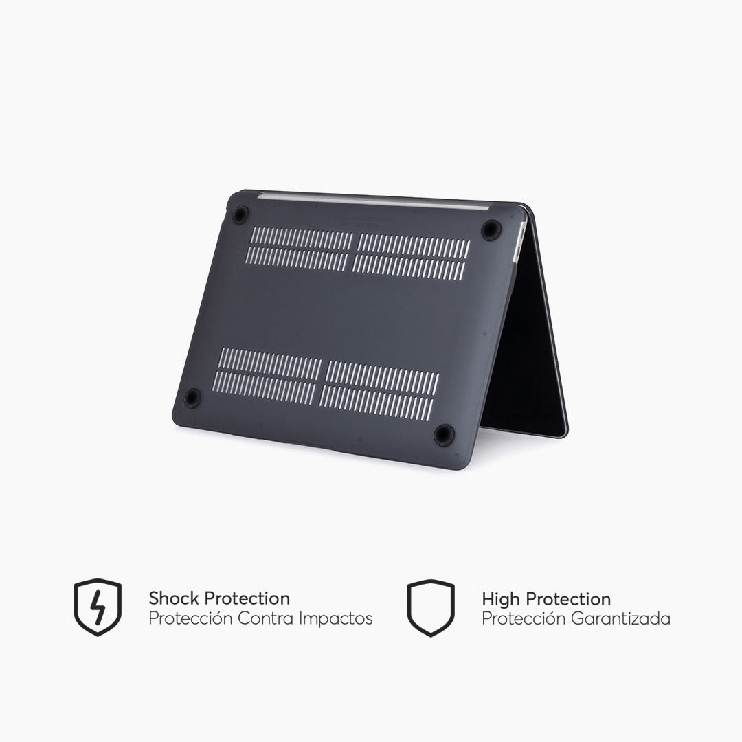 HardCase para MacBook Air Retina 13-inch 2020 M1 Chip Lateral Inferior Color Negro