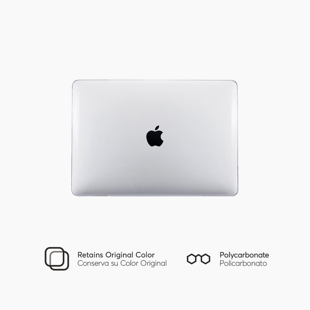 HardCase para MacBook Air Retina 13-inch 2020 M1 Chip Lateral Superior Color Transparente