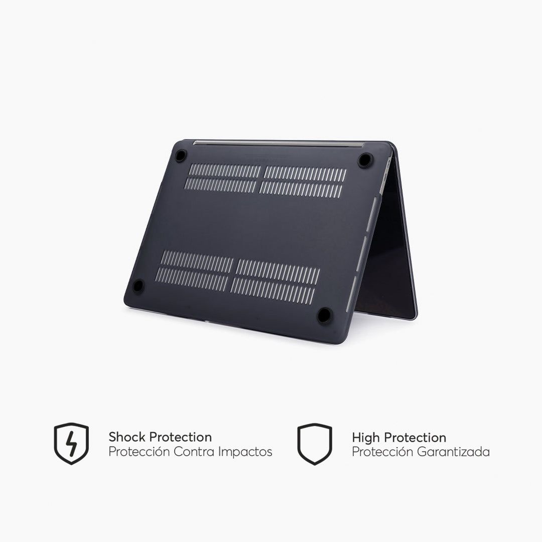 HardCase para MacBook Pro 13-inch 2020 M2 M1 Chip Lateral Inferior Color Negro