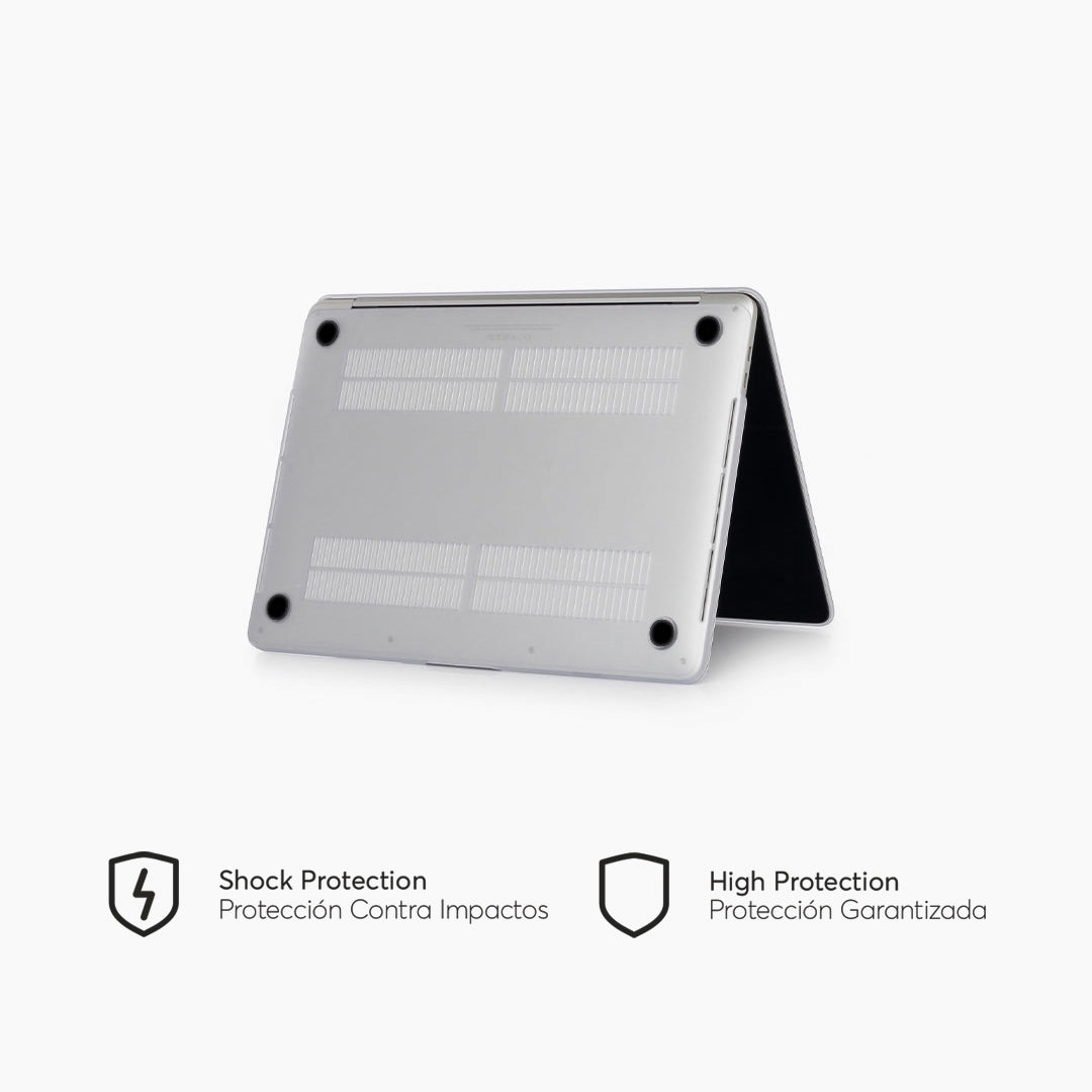 HardCase para MacBook Pro 13-inch 2020 M2 M1 Chip Lateral Inferior Color Transparente