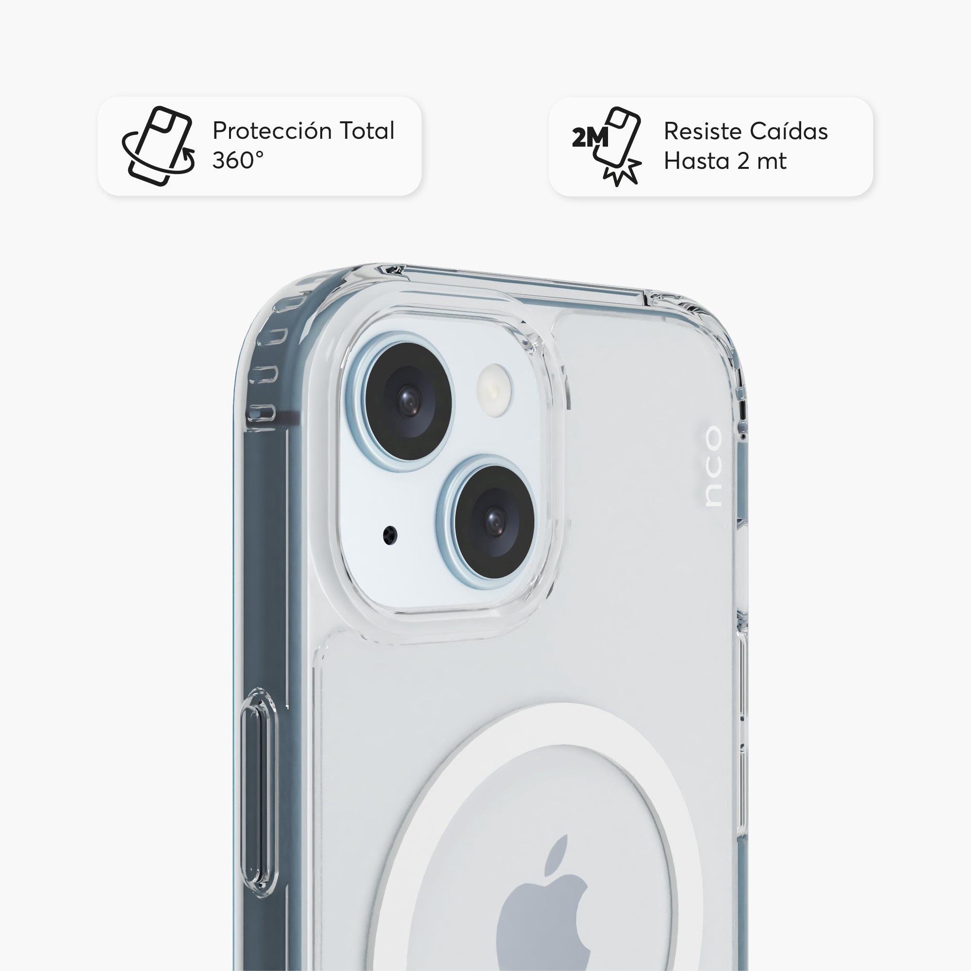 SafeCase Clear para iPhone 15 compatible con MagSafe