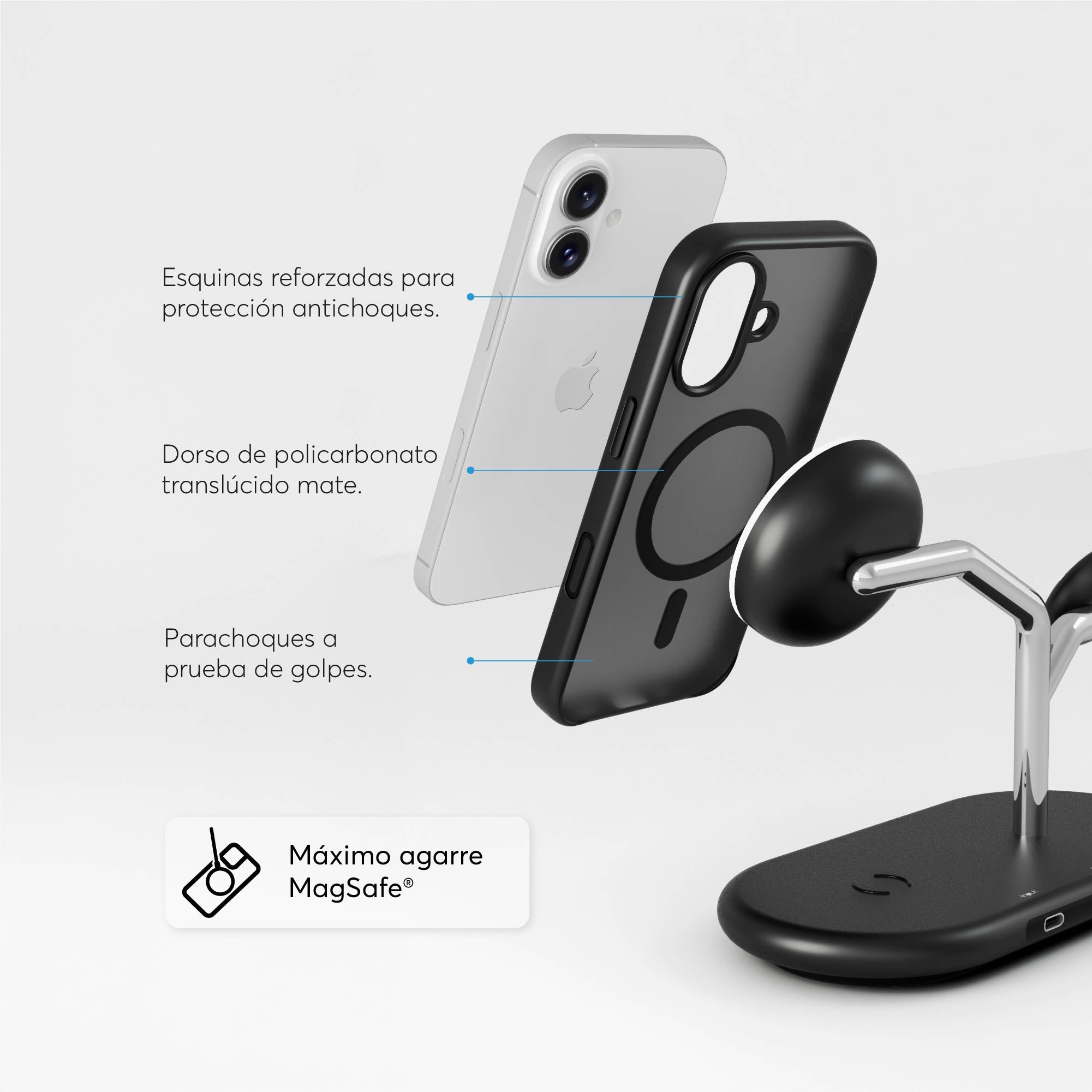 SafeCase Lite Negro para iPhone 17 Series Compatible con MagSafe