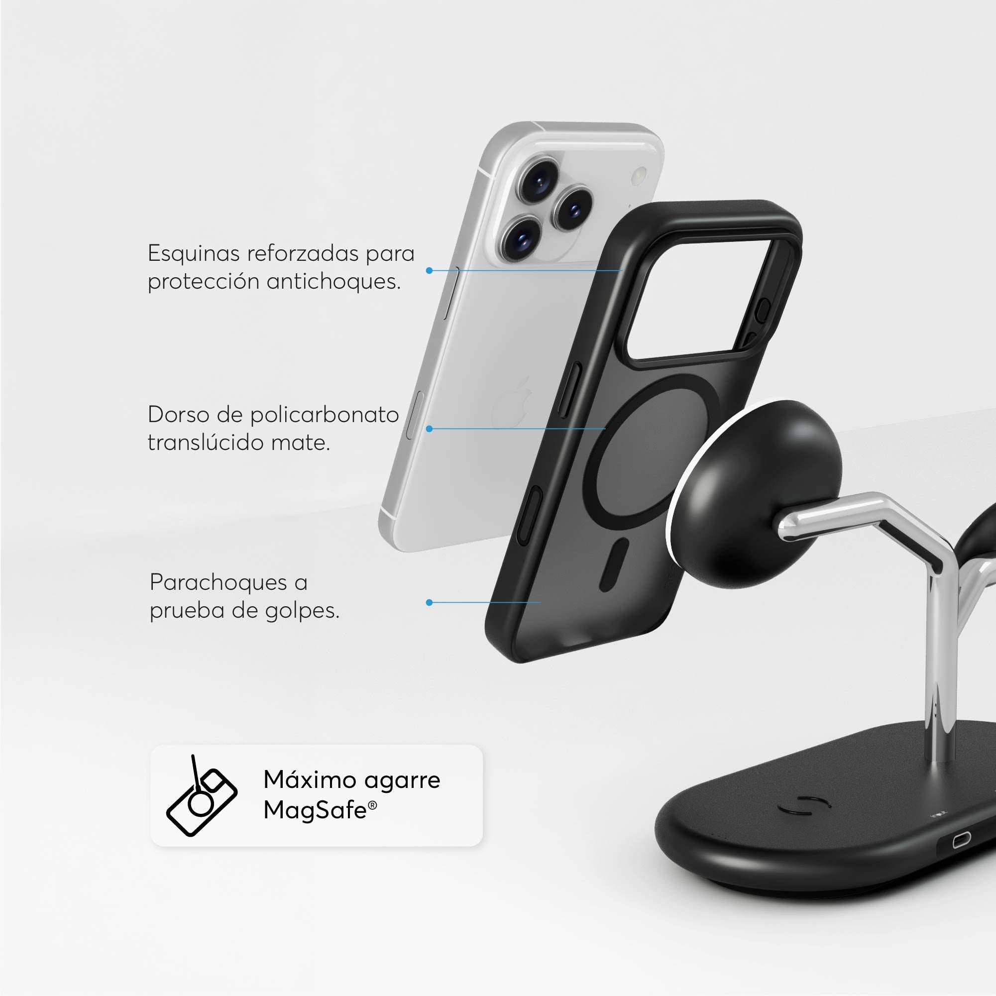 SafeCase Lite Negro para iPhone 17 Series Compatible con MagSafe