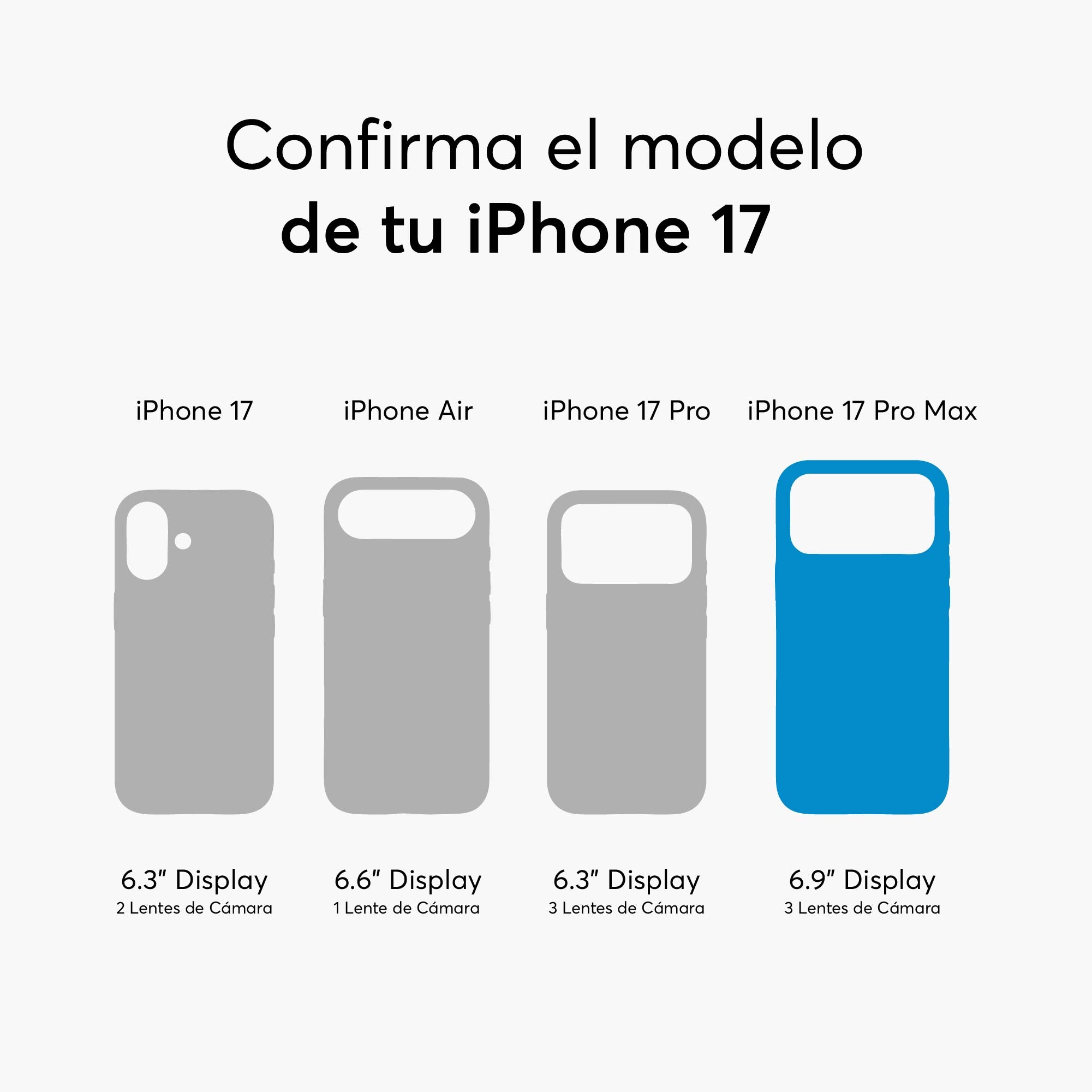 SafeCase Lite Negro para iPhone 17 Series Compatible con MagSafe