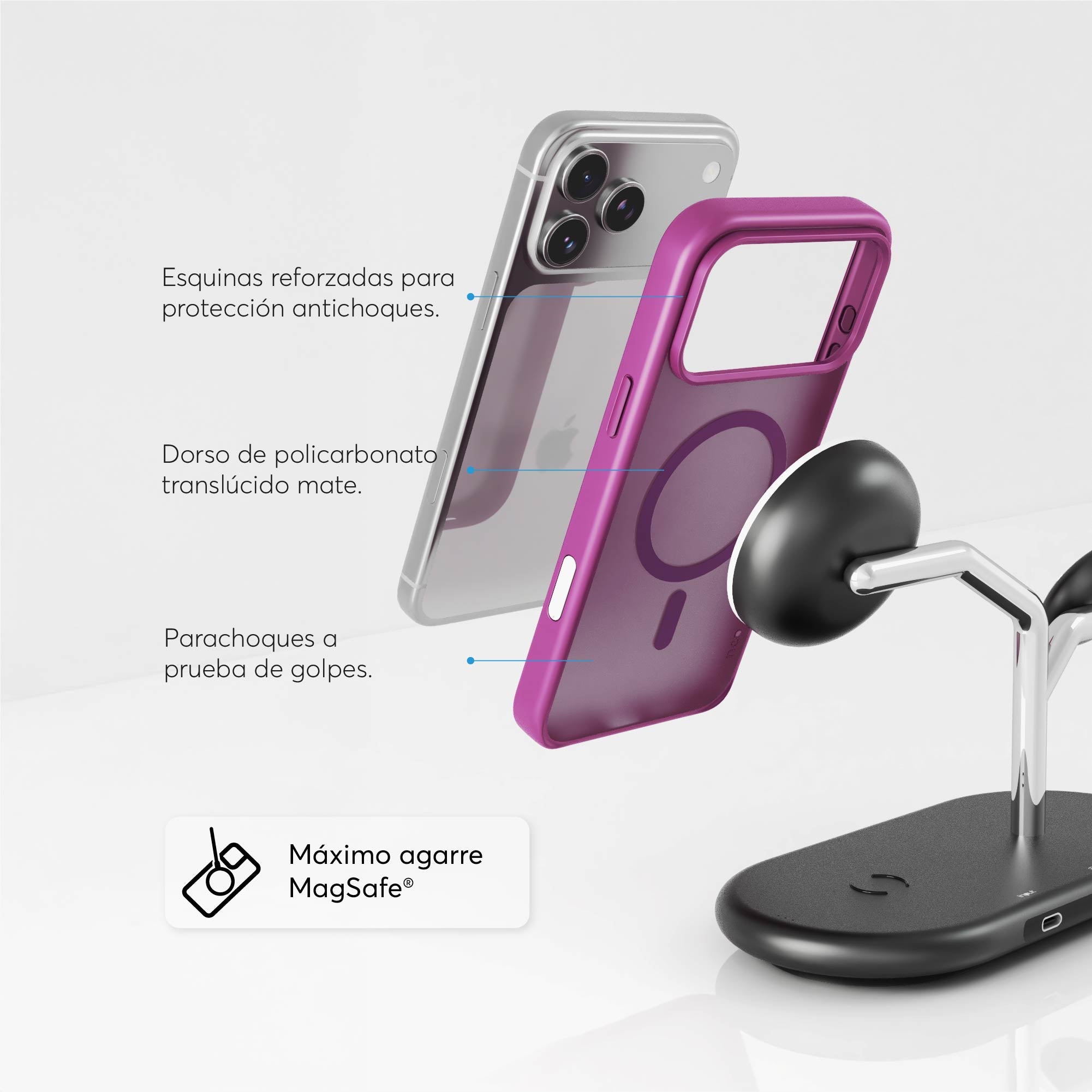 SafeCase Lite Magenta para iPhone 17 Series Compatible con MagSafe