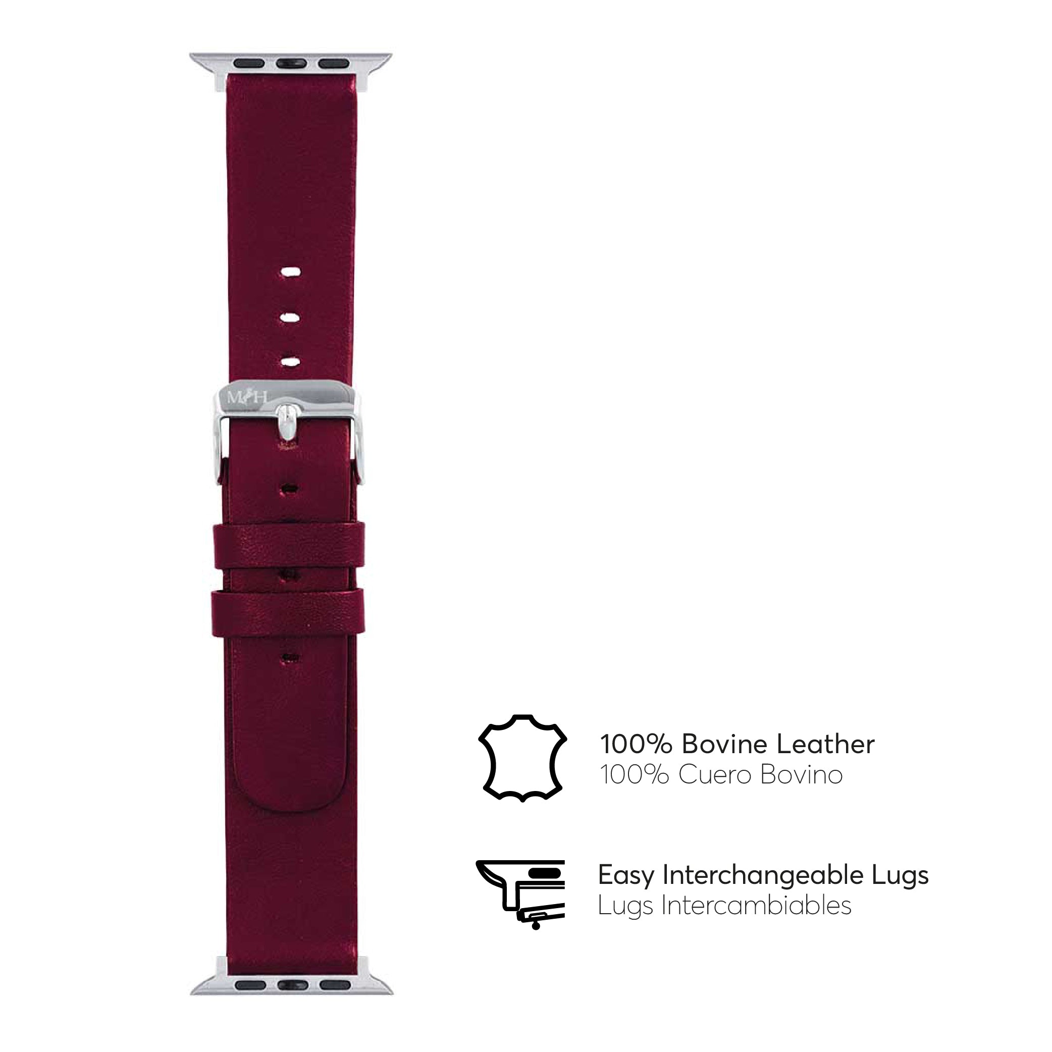 Correa de cuero Mario Hernández Sangría para Apple Watch