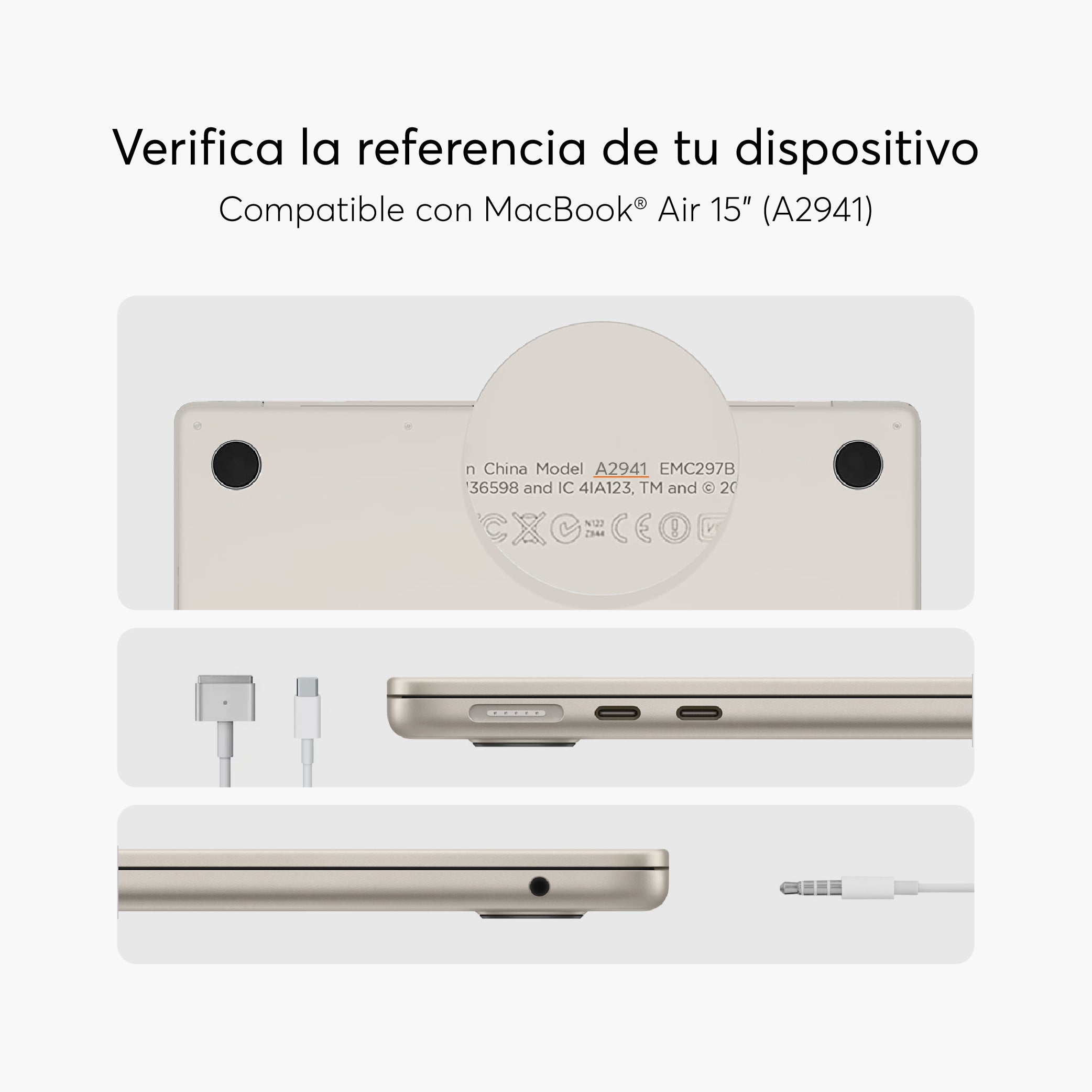 Compatibilidad HardCase para MacBook Air 15.3-inch 2023 M2 Chip 