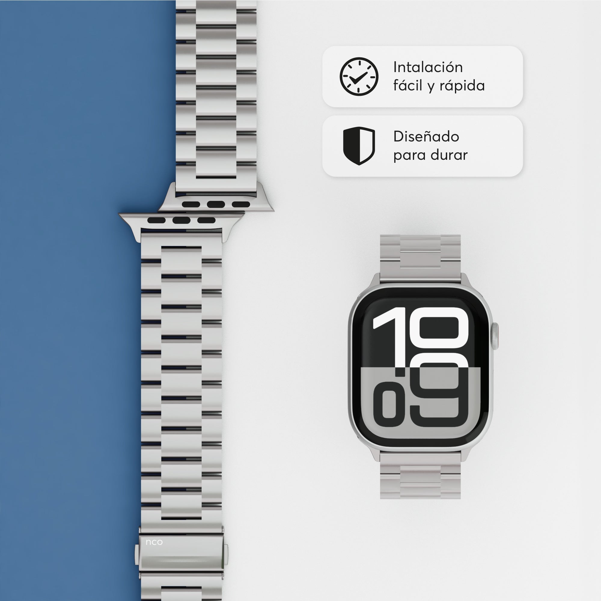 Correa de acero Plata ClassicLoop para Apple Watch