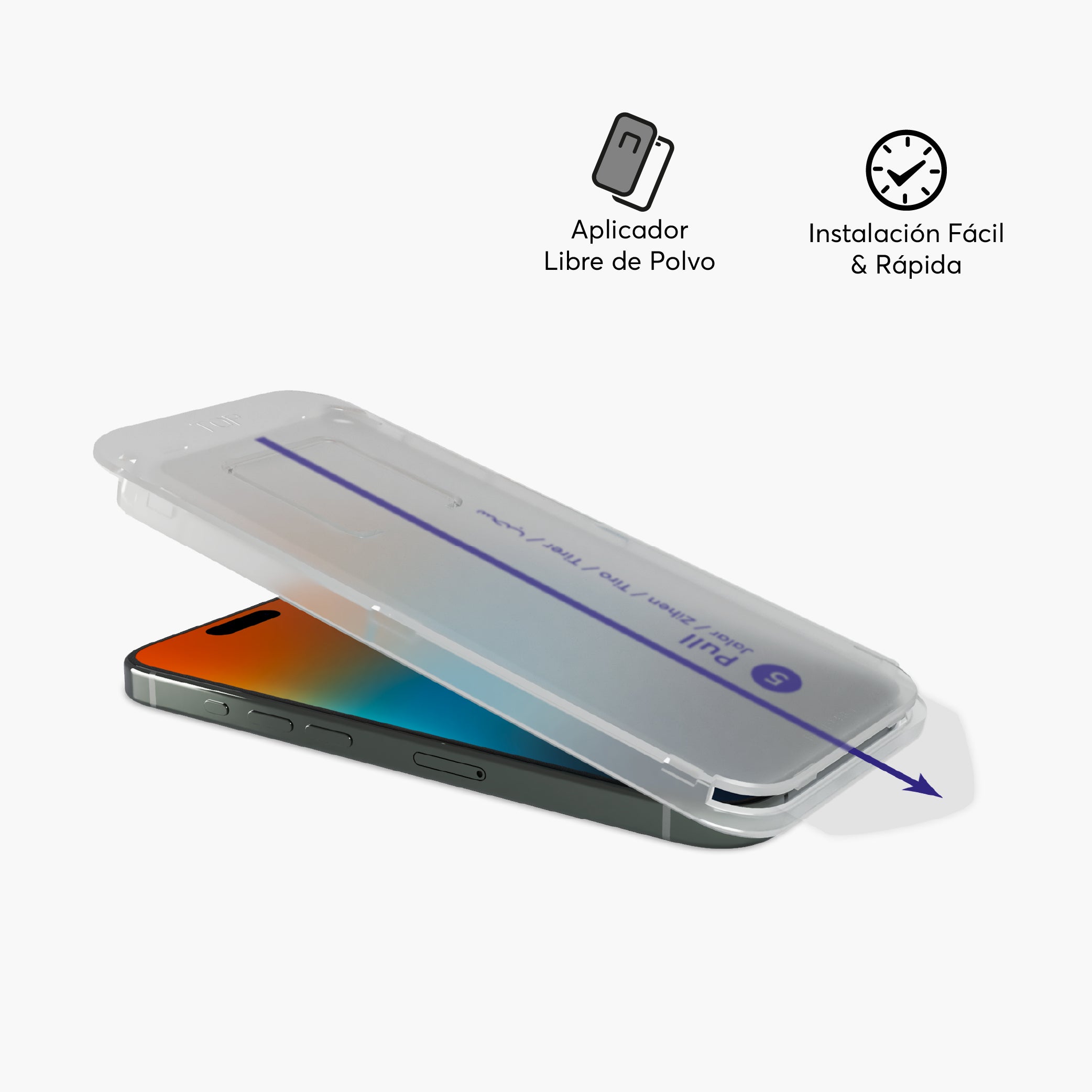 Protector de pantalla para iPhone 15 Pro NanoGlass dispositivo iphone 15 pro